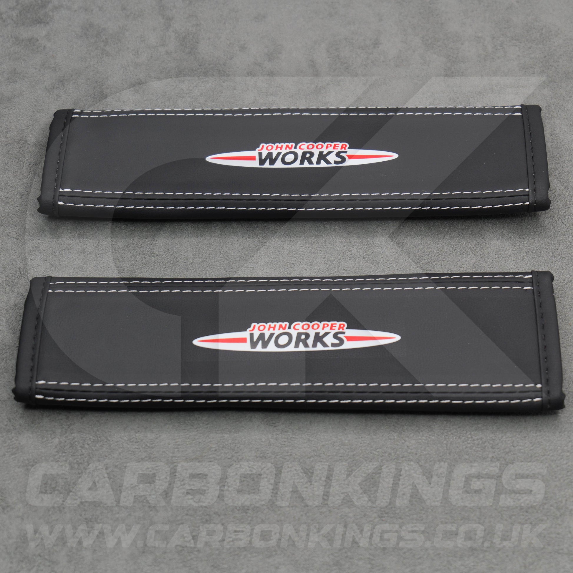 John Cooper Works JCW Leather Seatbelt Shoulder Covers Pad Protectors Mini Cooper