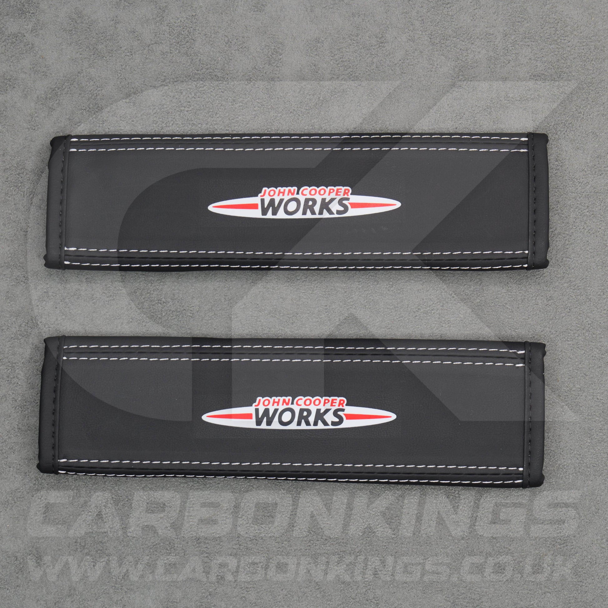 John Cooper Works JCW Leather Seatbelt Shoulder Covers Pad Protectors Mini Cooper
