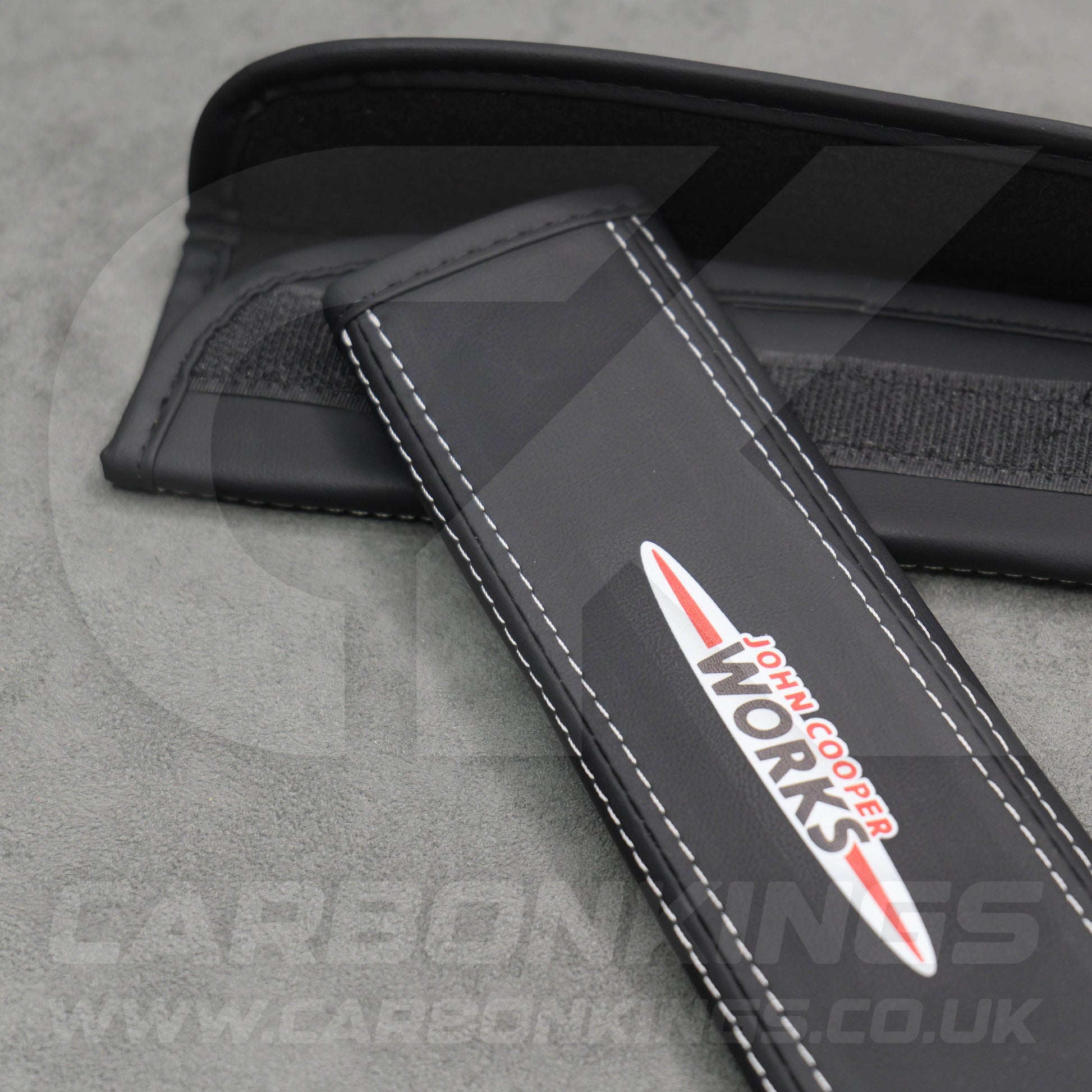 John Cooper Works JCW Leather Seatbelt Shoulder Covers Pad Protectors Mini Cooper