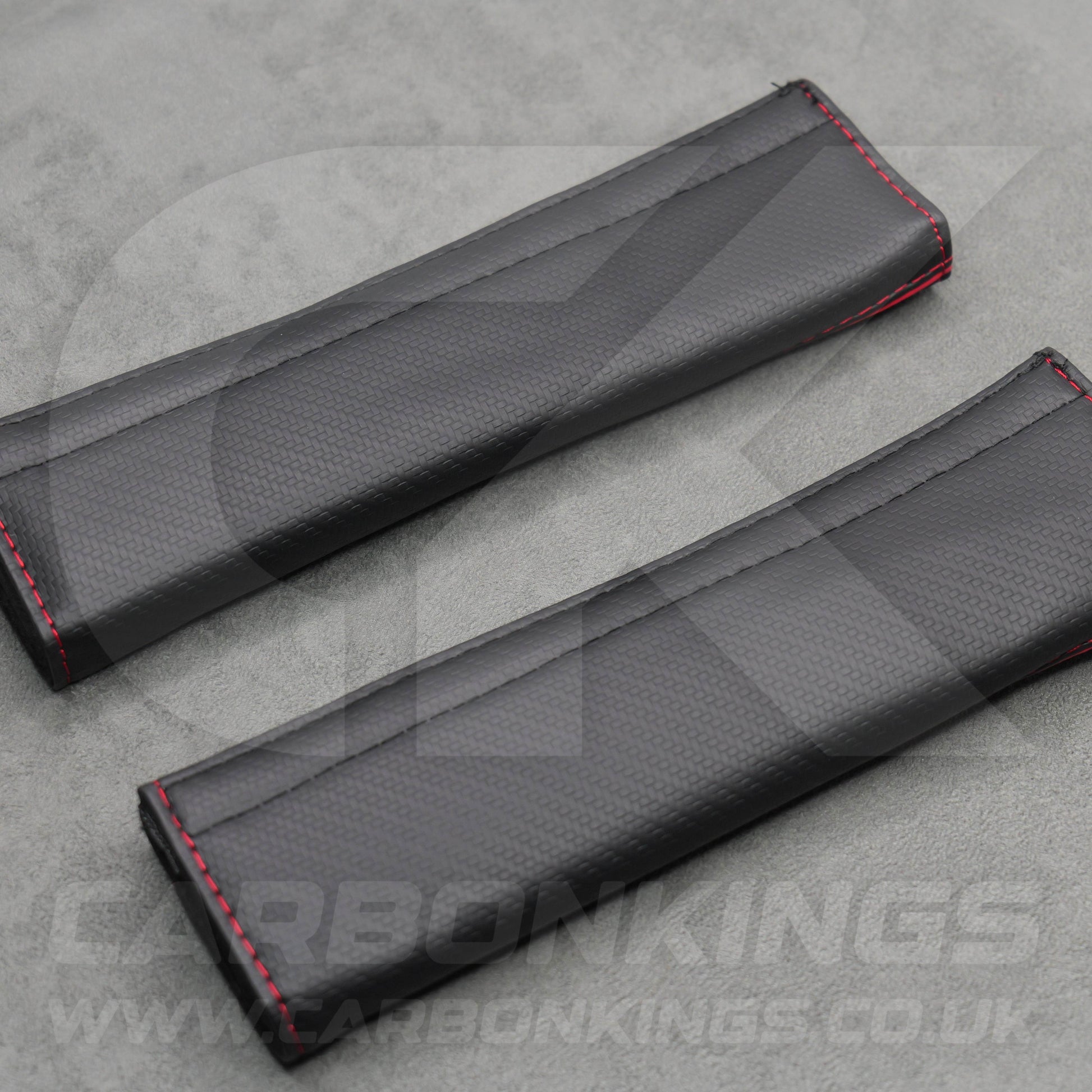 John Cooper Works Suede / Carbon Fibre Seatbelt Shoulder Protectors Mini Cooper