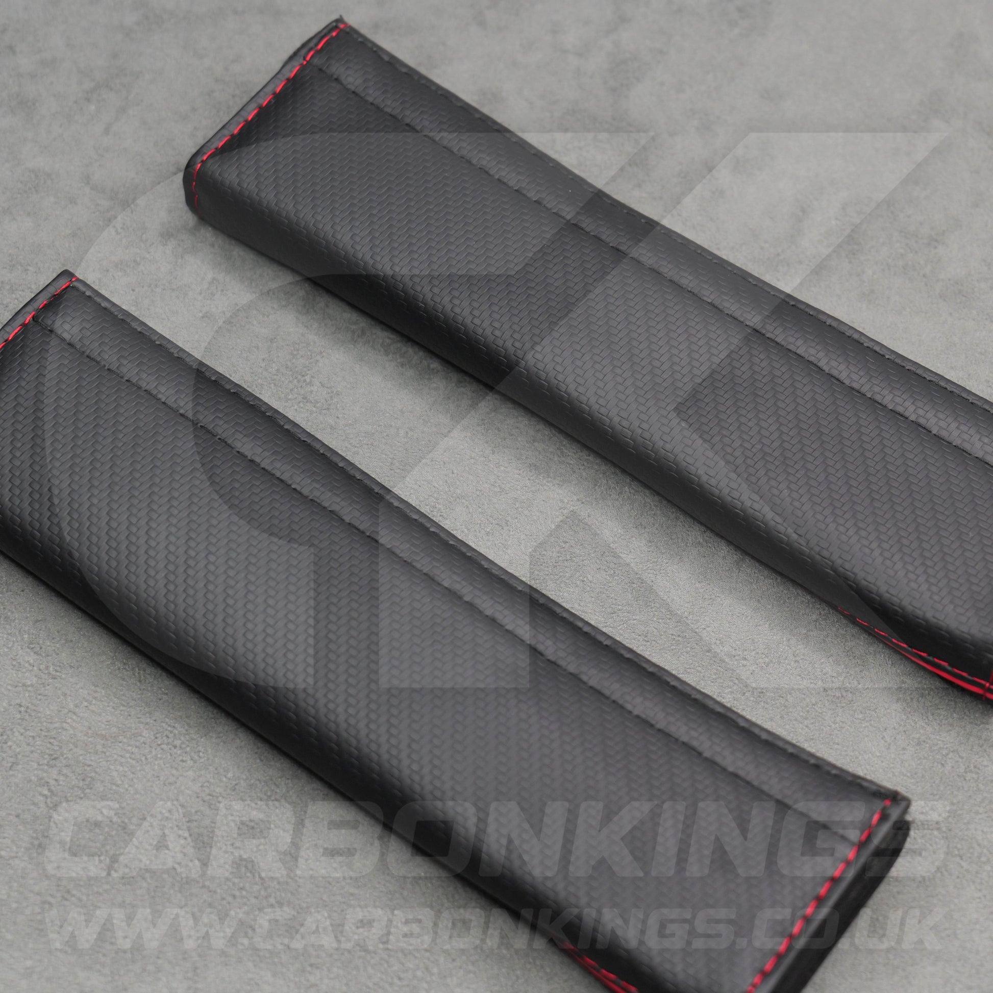 John Cooper Works Suede / Carbon Fibre Seatbelt Shoulder Protectors Mini Cooper