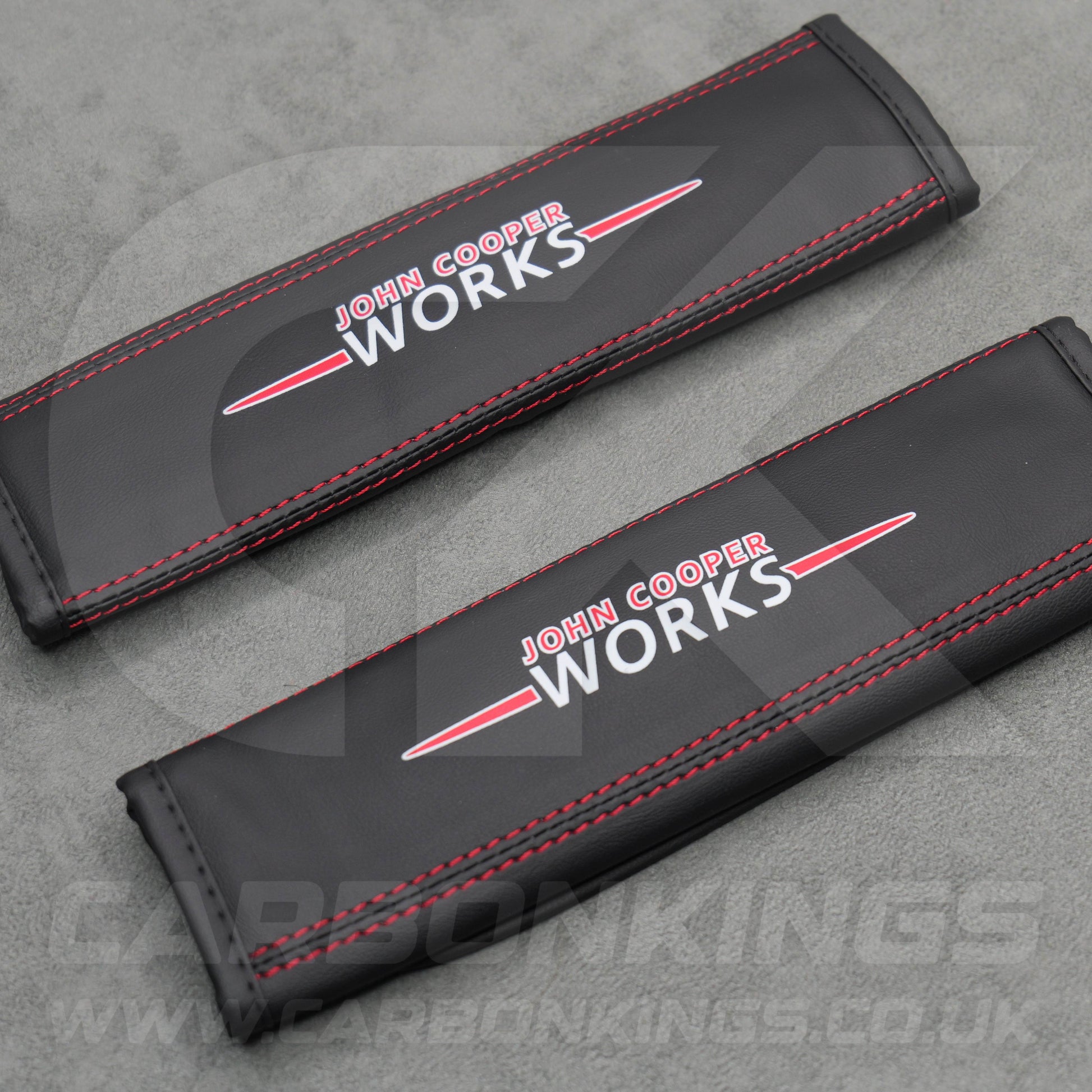 John Cooper Works JCW Leather Seatbelt Shoulder Covers Pad Protectors Mini Cooper