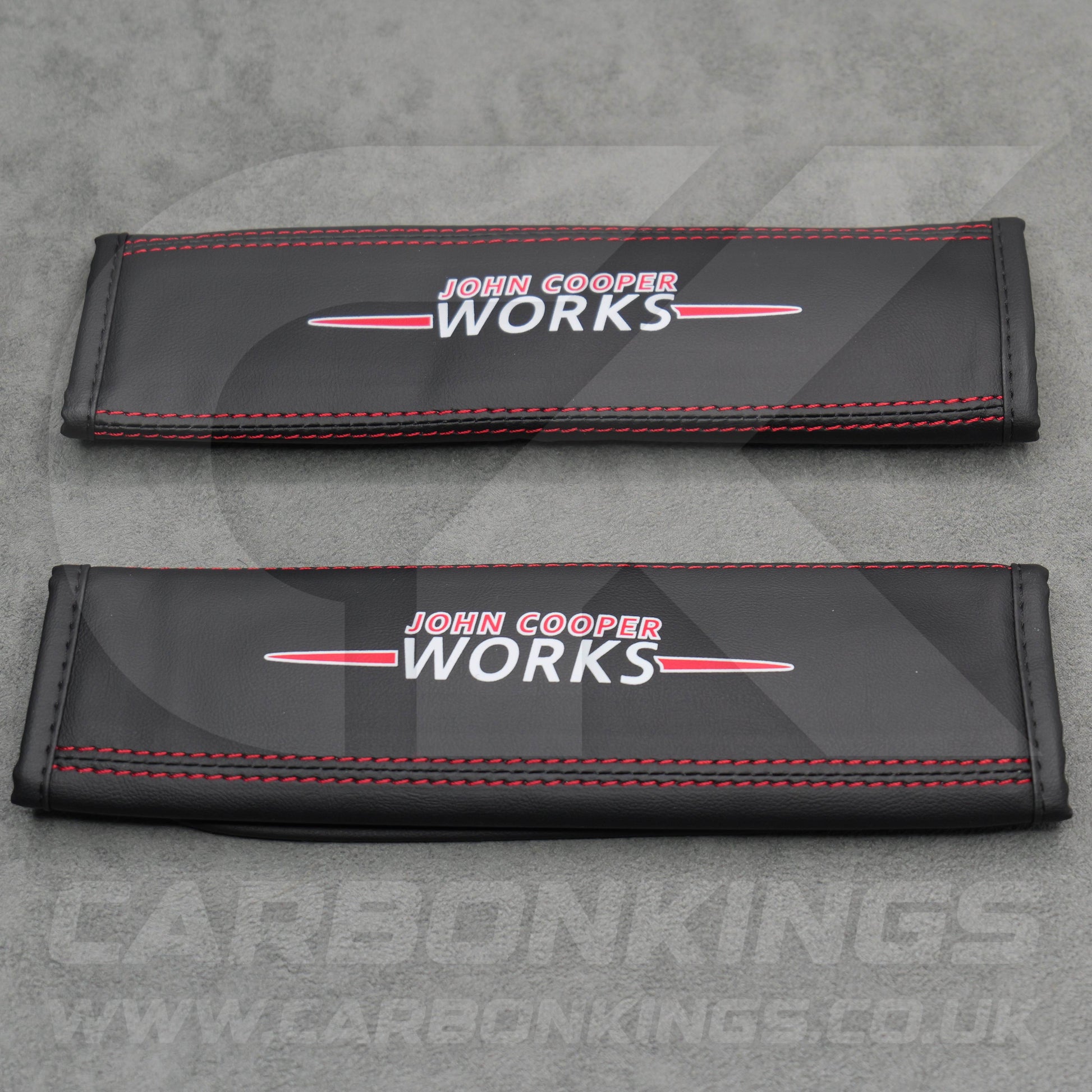 John Cooper Works JCW Leather Seatbelt Shoulder Covers Pad Protectors Mini Cooper