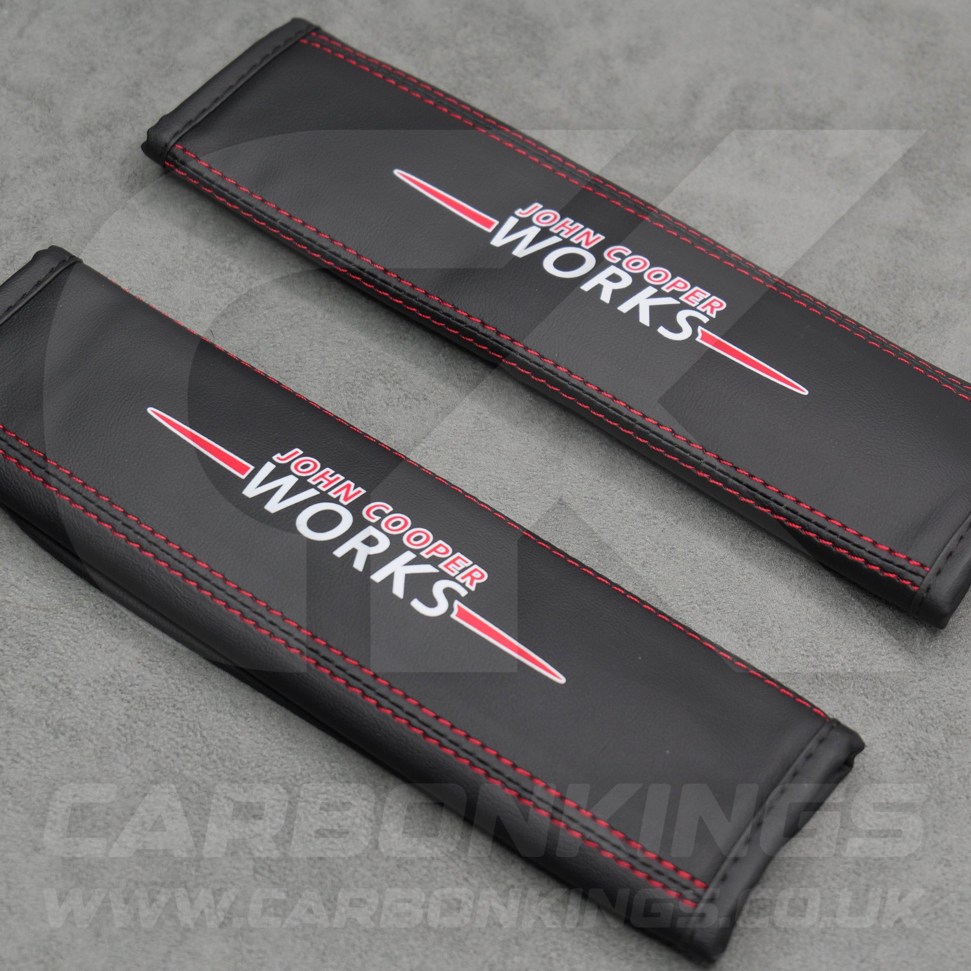 John Cooper Works JCW Leather Seatbelt Shoulder Covers Pad Protectors Mini Cooper