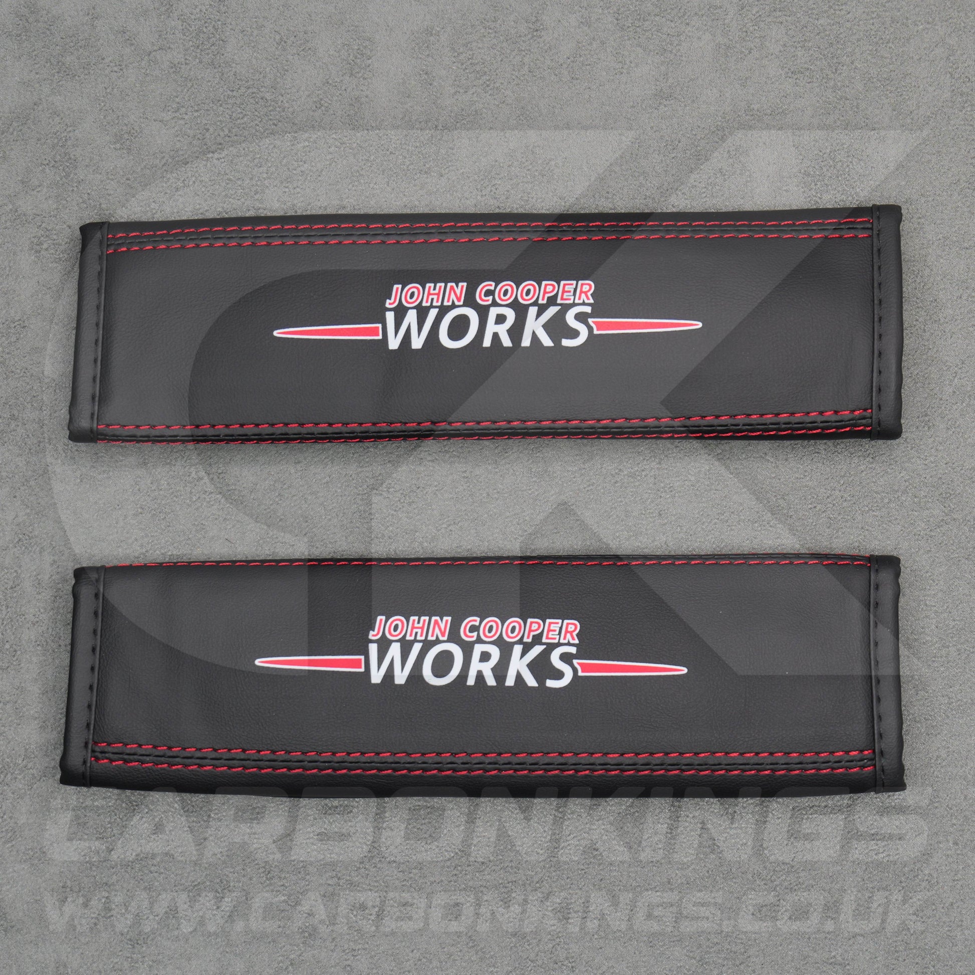 John Cooper Works JCW Leather Seatbelt Shoulder Covers Pad Protectors Mini Cooper