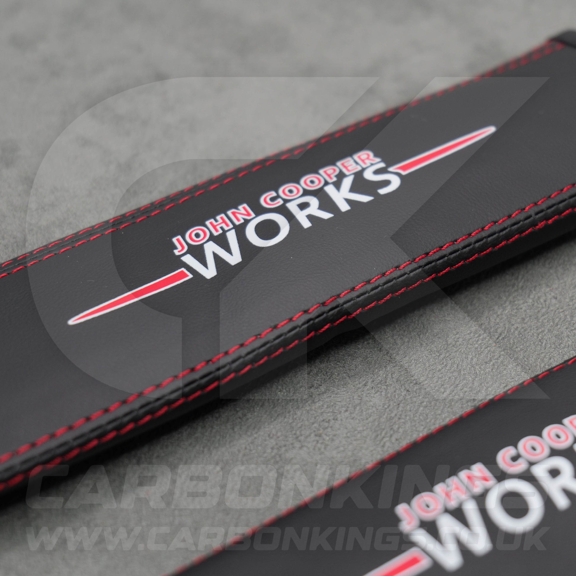 John Cooper Works JCW Leather Seatbelt Shoulder Covers Pad Protectors Mini Cooper