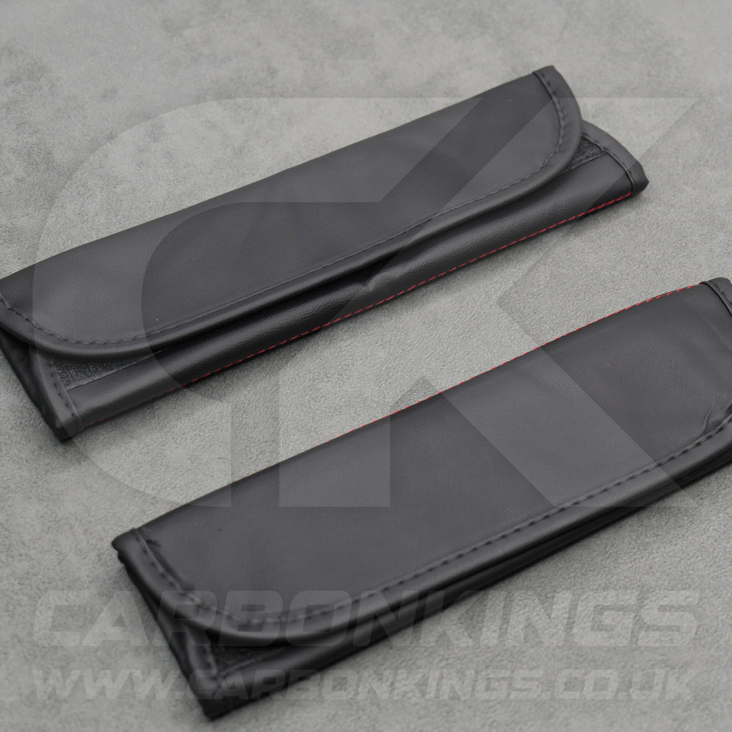 John Cooper Works JCW Leather Seatbelt Shoulder Covers Pad Protectors Mini Cooper
