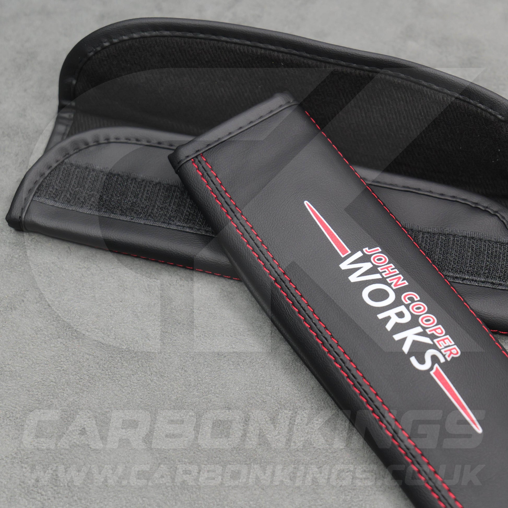 John Cooper Works JCW Leather Seatbelt Shoulder Covers Pad Protectors Mini Cooper