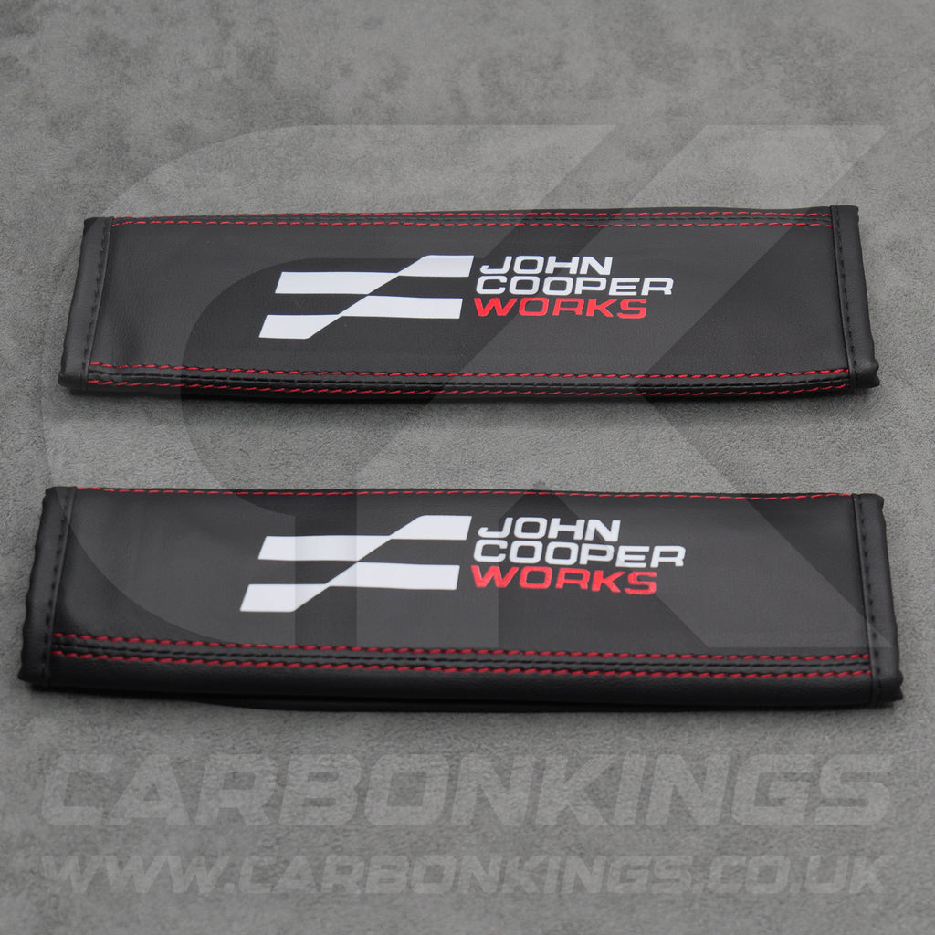 Mini John Cooper Works JCW Leather Seatbelt Shoulder Covers Pad Protectors