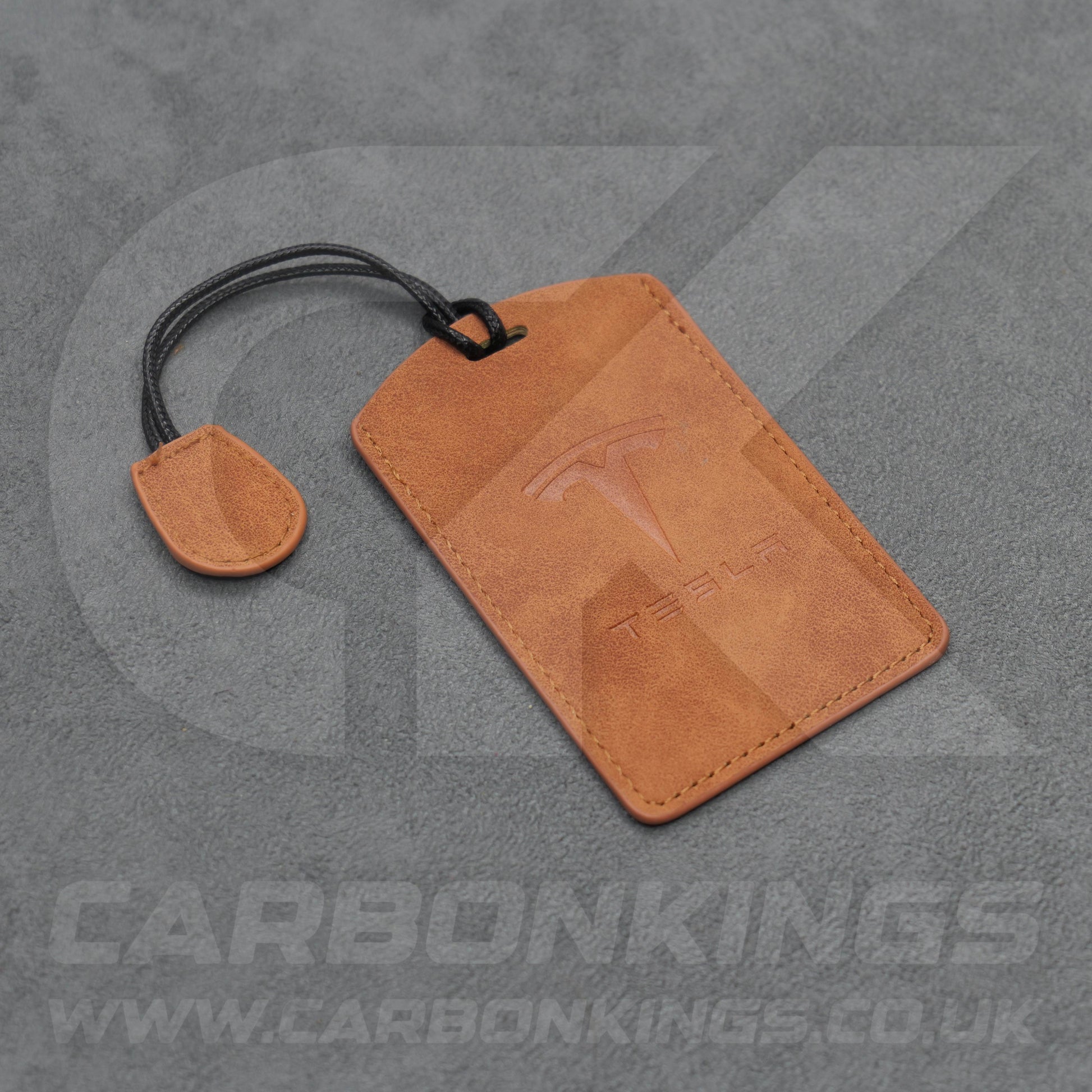 Tesla Leather Car Key Card Keycard Holder Protector in Orange / Green / Grey / Red