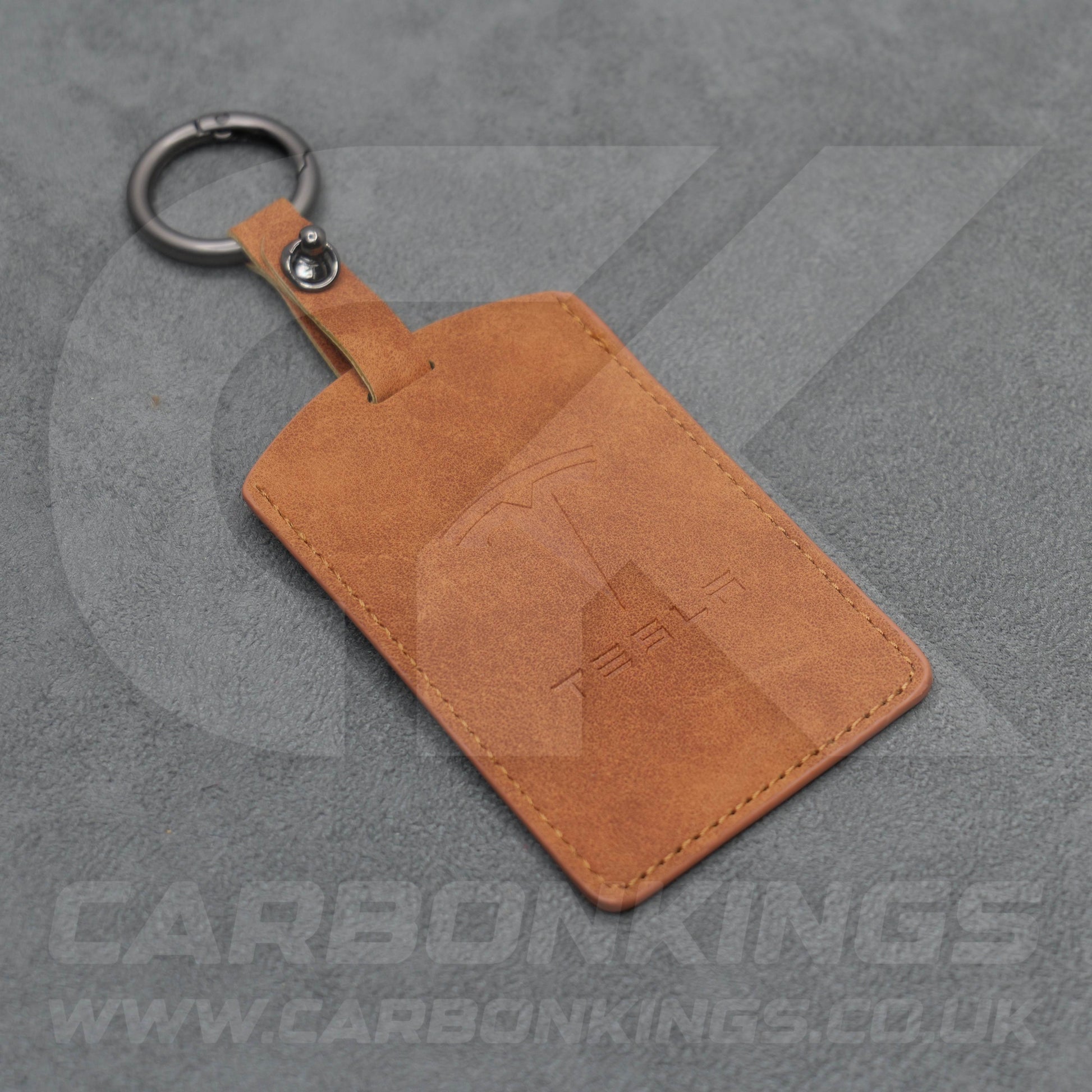 Tesla Leather Car Key Card Keycard Holder Protector in Grey / Orange / Green / Red
