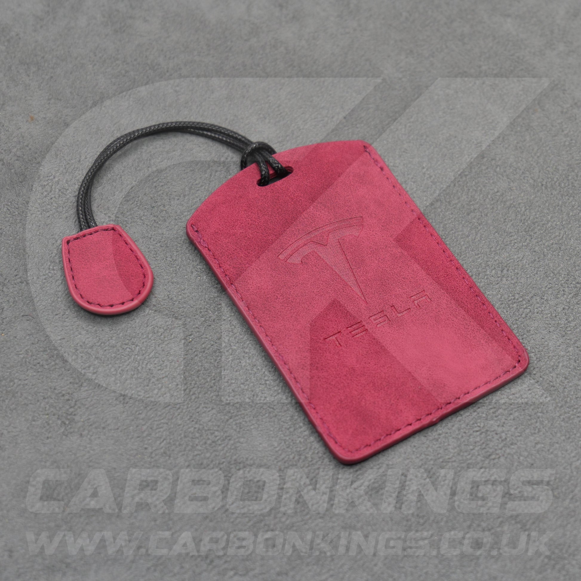 Tesla Leather Car Key Card Keycard Holder Protector in Orange / Green / Grey / Red