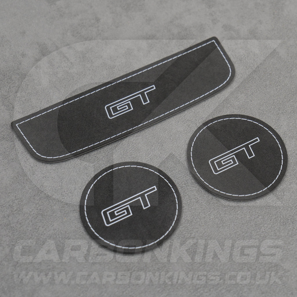 Ford Mustang GT Genuine Alcantara Cup Holder Storage Covers S550 Mach 1 V8 GT350