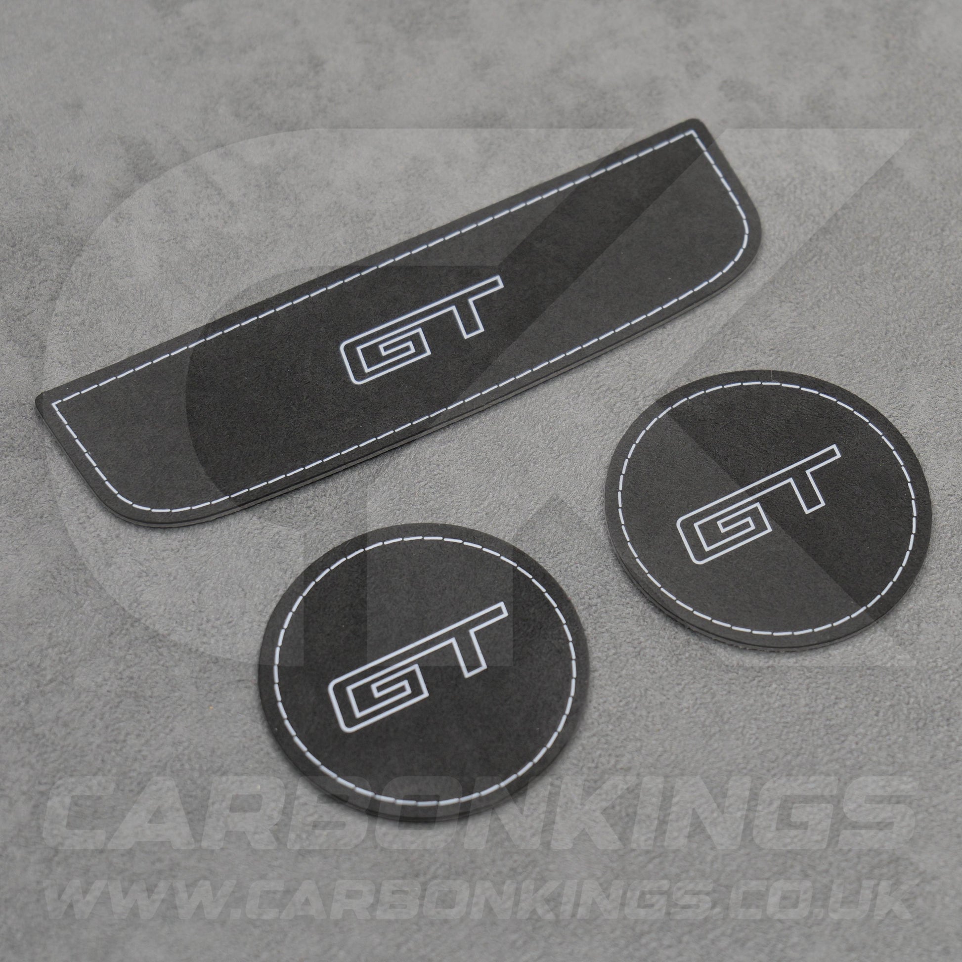 Ford Mustang GT Genuine Alcantara Cup Holder Storage Covers S550 Mach 1 V8 GT350