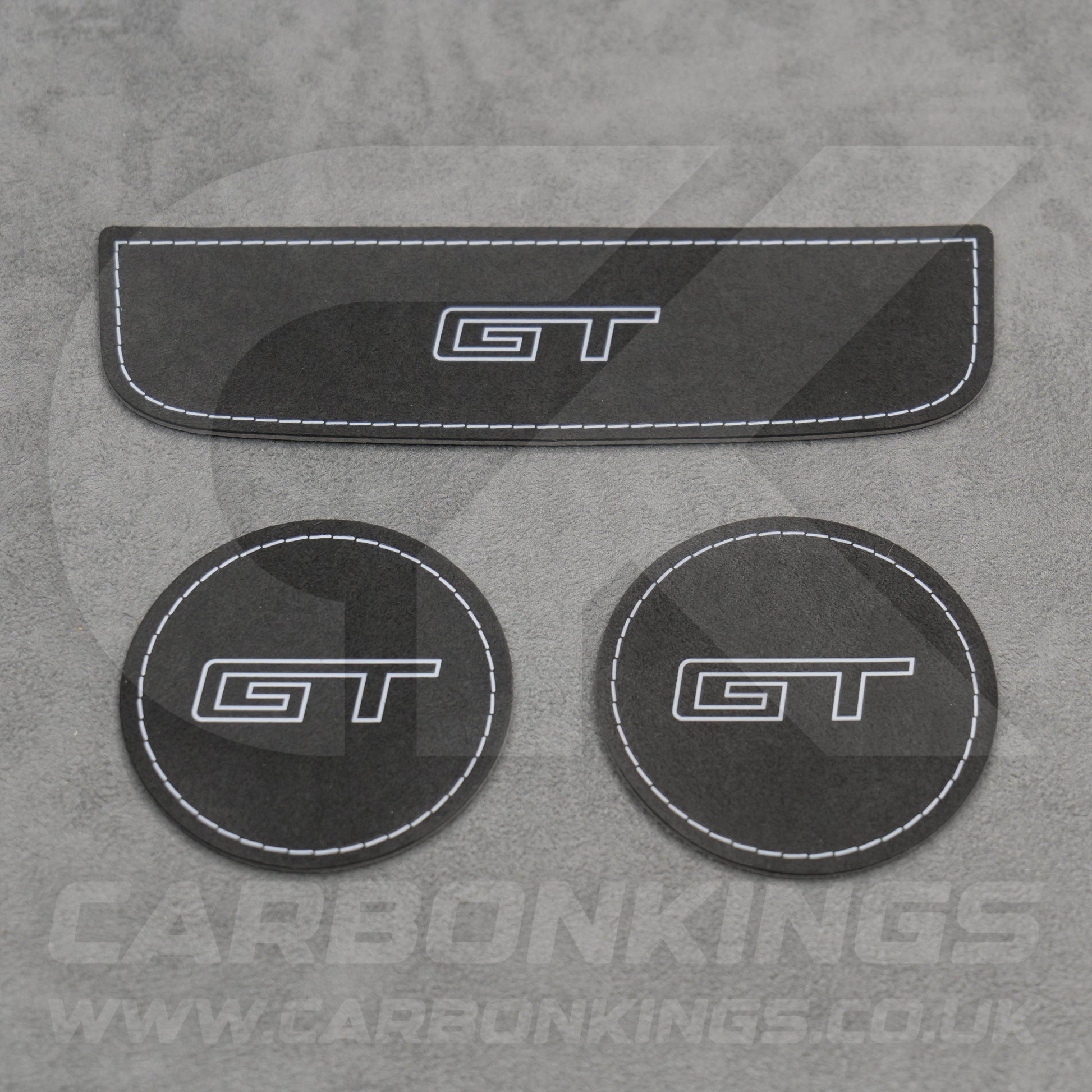 Ford Mustang GT Genuine Alcantara Cup Holder Storage Covers S550 Mach 1 V8 GT350