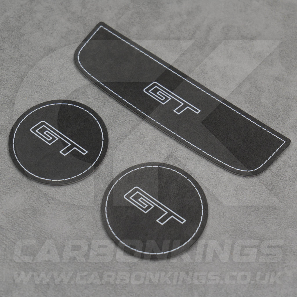 Ford Mustang GT Genuine Alcantara Cup Holder Storage Covers S550 Mach 1 V8 GT350
