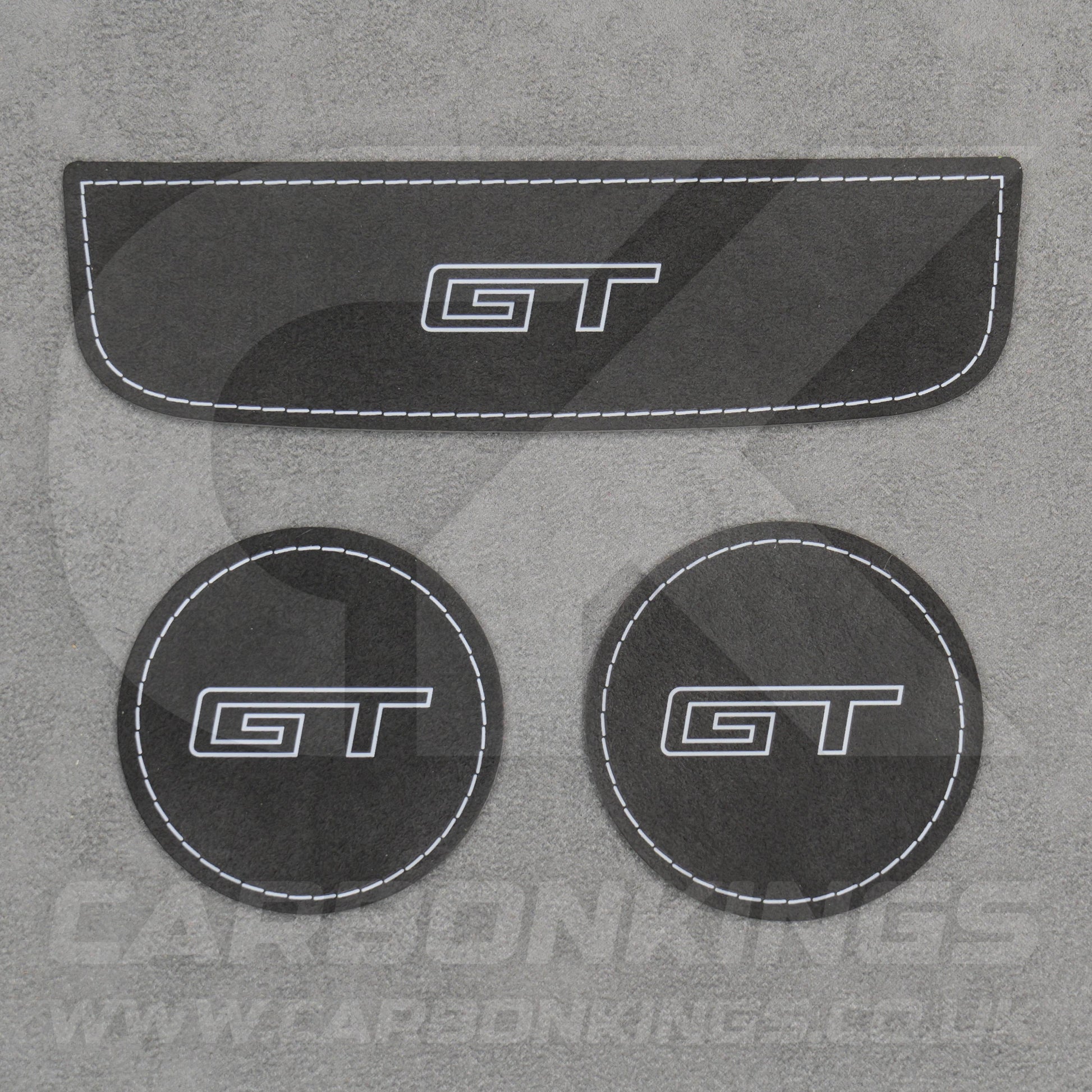 Ford Mustang GT Genuine Alcantara Cup Holder Storage Covers S550 Mach 1 V8 GT350