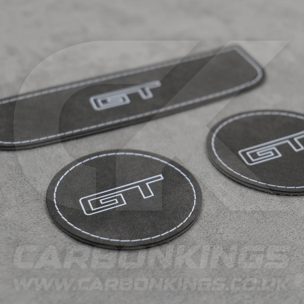 Ford Mustang GT Genuine Alcantara Cup Holder Storage Covers S550 Mach 1 V8 GT350