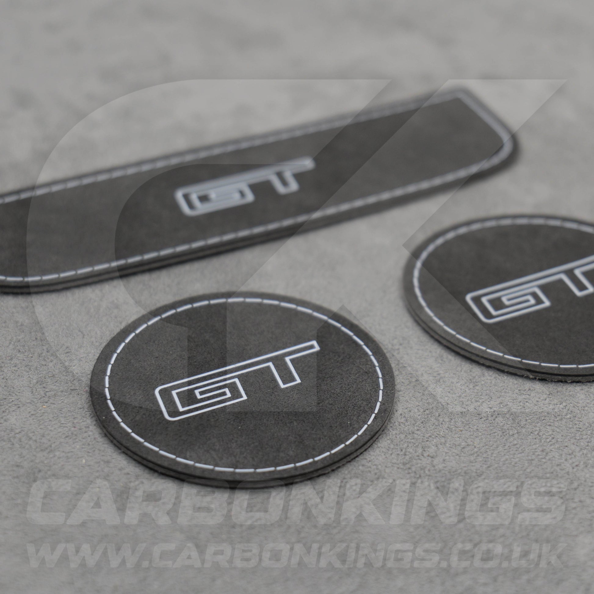 Ford Mustang GT Genuine Alcantara Cup Holder Storage Covers S550 Mach 1 V8 GT350