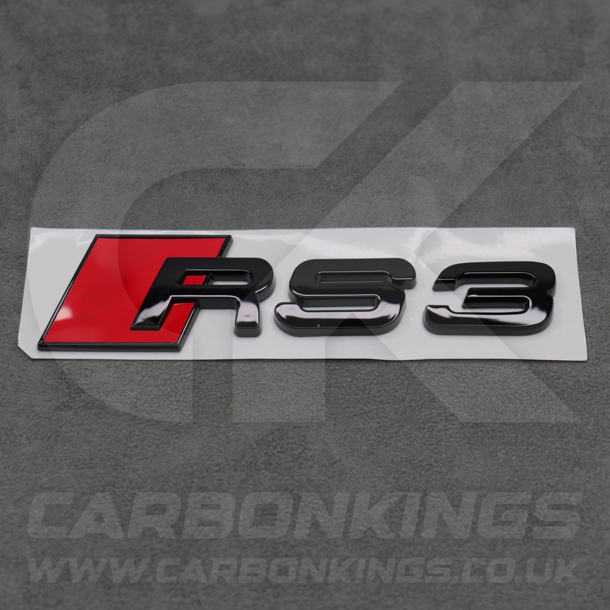 148 x 37mm Audi RS3 Gloss Black Boot Rear Badge Letters Logo Emblem 8L 8P 8V 8Y
