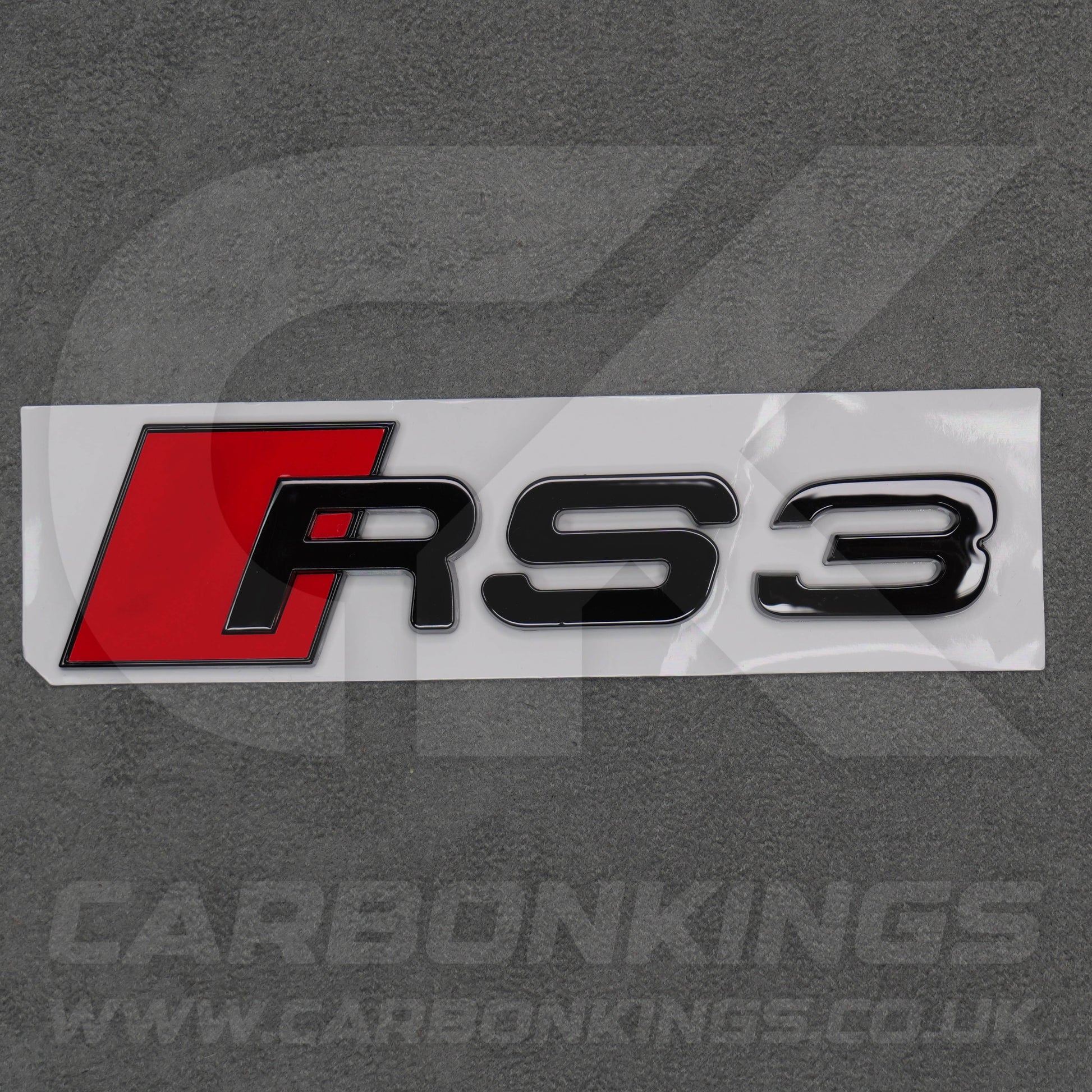148 x 37mm Audi RS3 Gloss Black Boot Rear Badge Letters Logo Emblem 8L 8P 8V 8Y