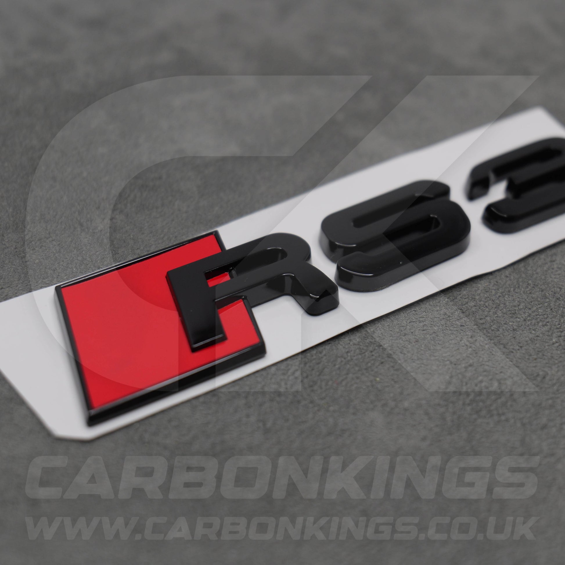 148 x 37mm Audi RS3 Gloss Black Boot Rear Badge Letters Logo Emblem 8L 8P 8V 8Y