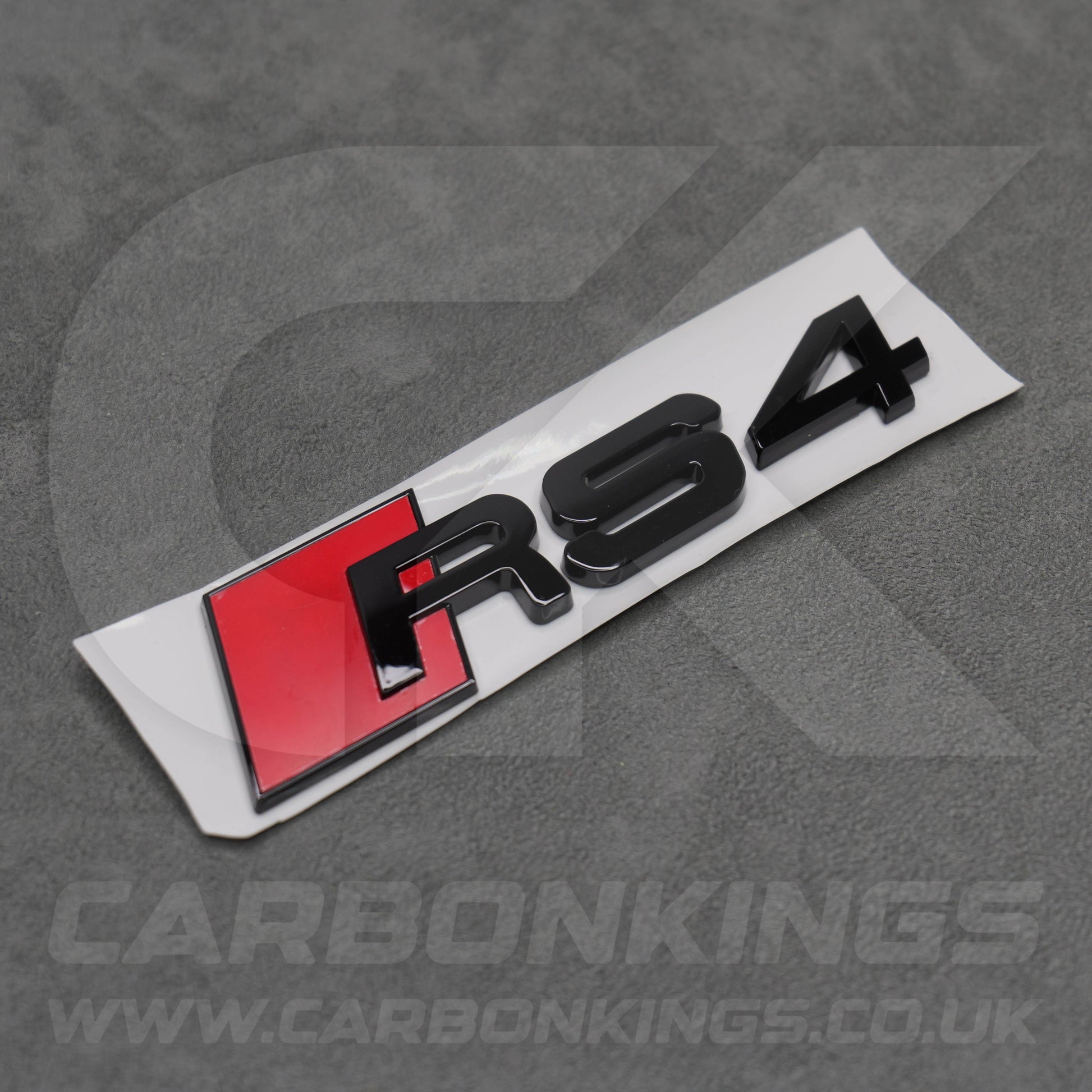 122 x 31mm Audi RS4 Gloss Black Boot Rear Badge Letters Logo Emblem 4A 8D 8E 8H 8W