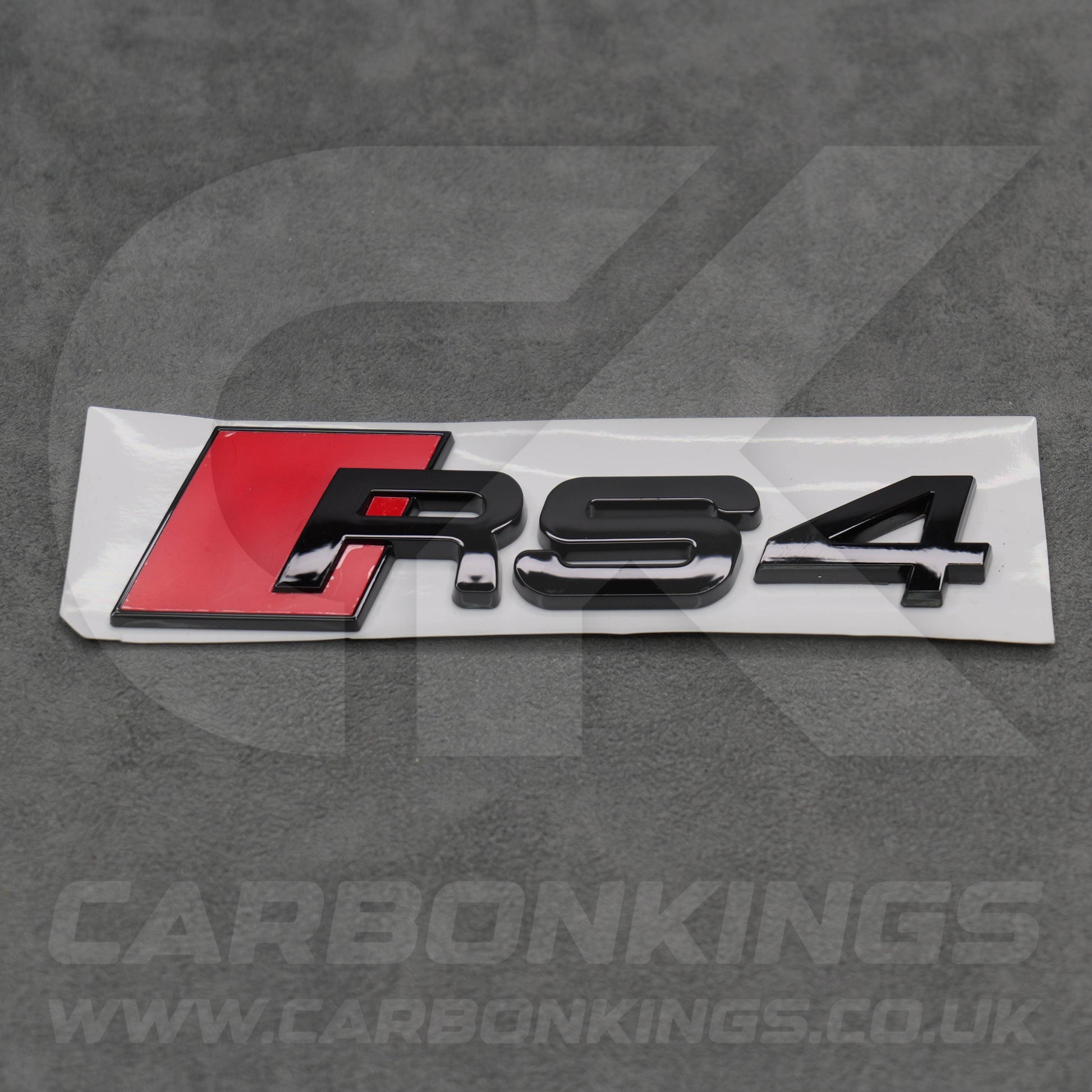 148 x 37mm Audi RS4 Gloss Black Boot Rear Badge Letters Logo Emblem 4A 8D 8E 8H 8W
