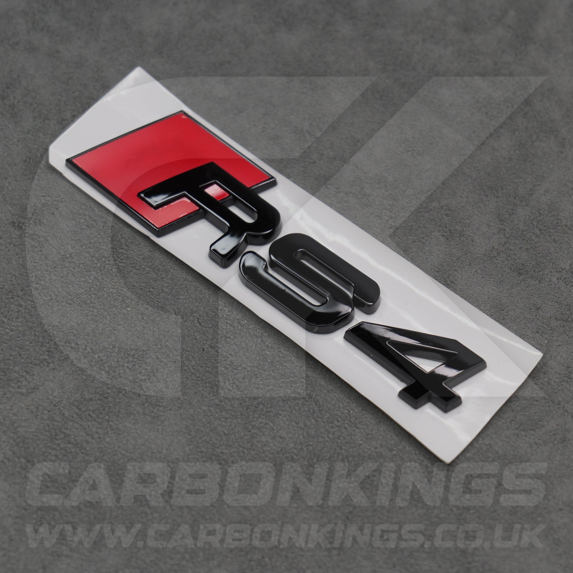 122 x 31mm Audi RS4 Gloss Black Boot Rear Badge Letters Logo Emblem 4A 8D 8E 8H 8W