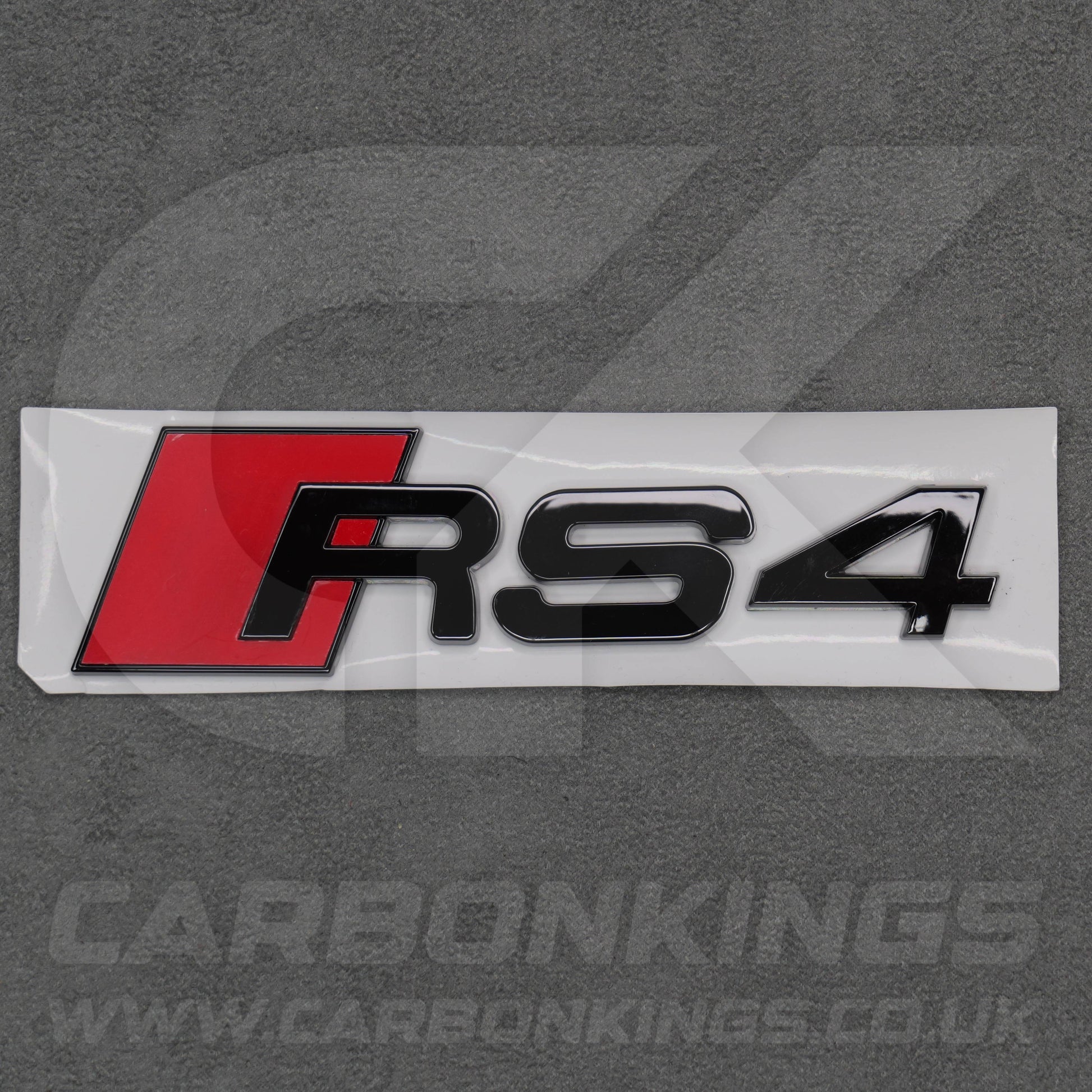 148 x 37mm Audi RS4 Gloss Black Boot Rear Badge Letters Logo Emblem 4A 8D 8E 8H 8W