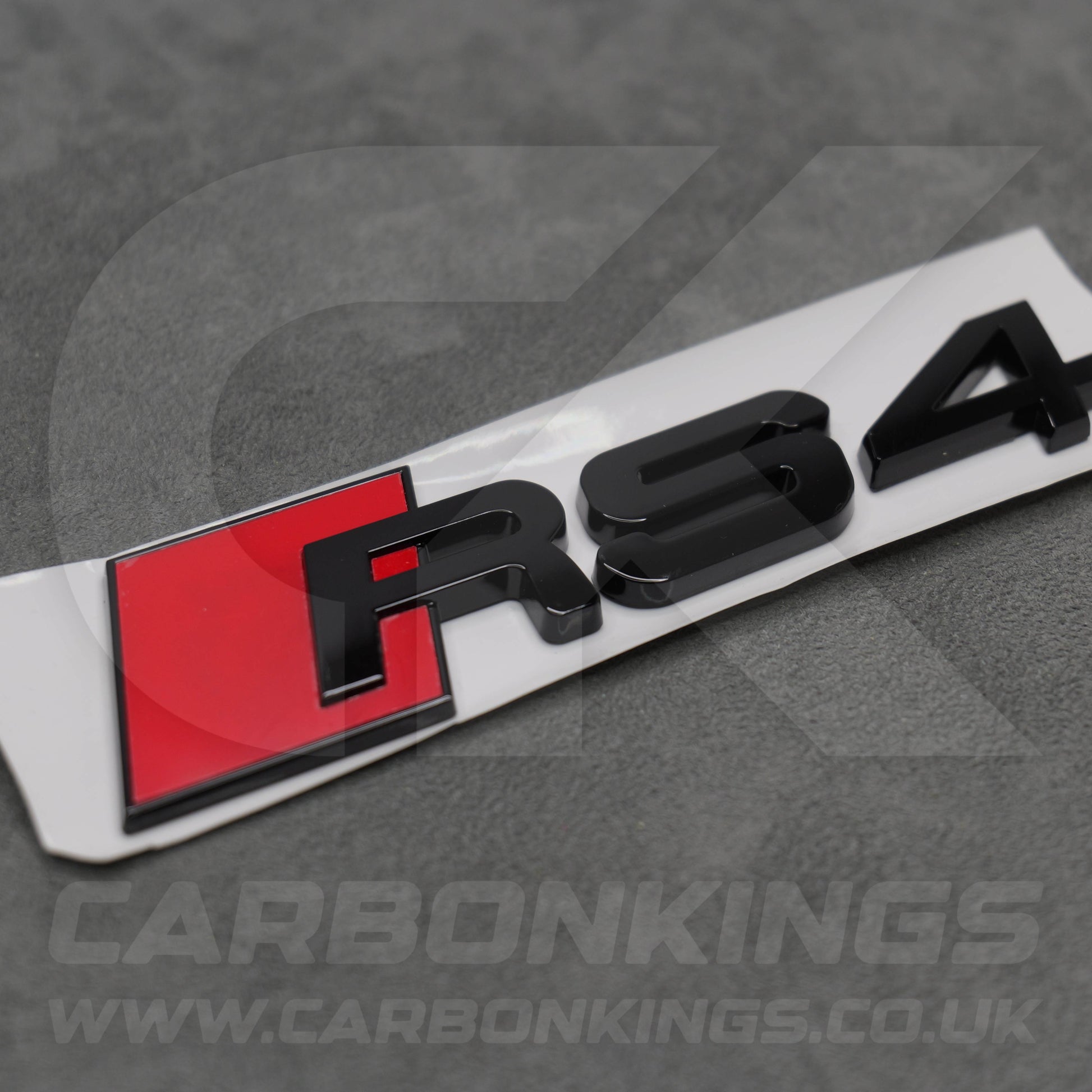 122 x 31mm Audi RS4 Gloss Black Boot Rear Badge Letters Logo Emblem 4A 8D 8E 8H 8W