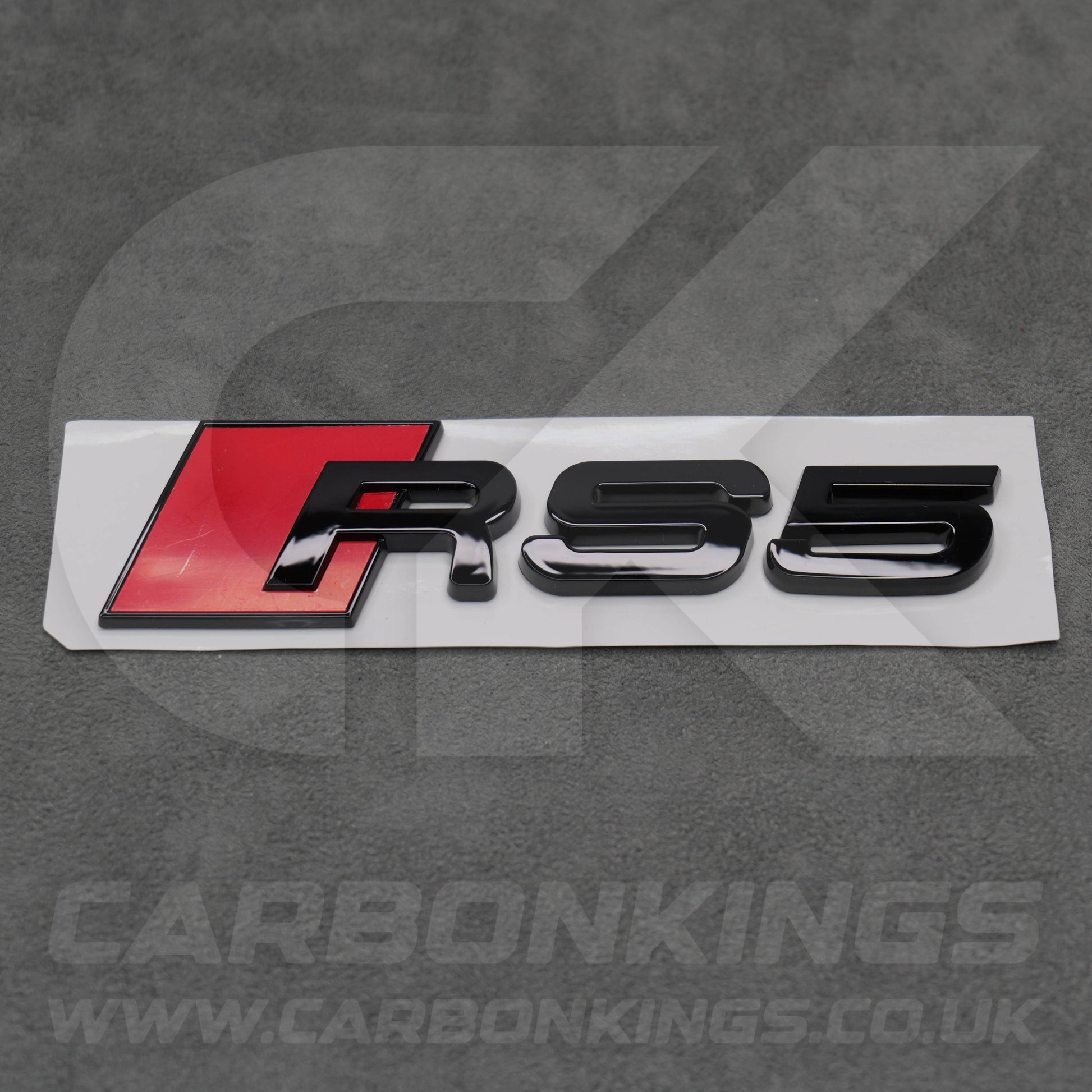 148 x 37mm Audi RS5 Gloss Black Boot Rear Badge Letters Logo Emblem B8 8T B9 B10