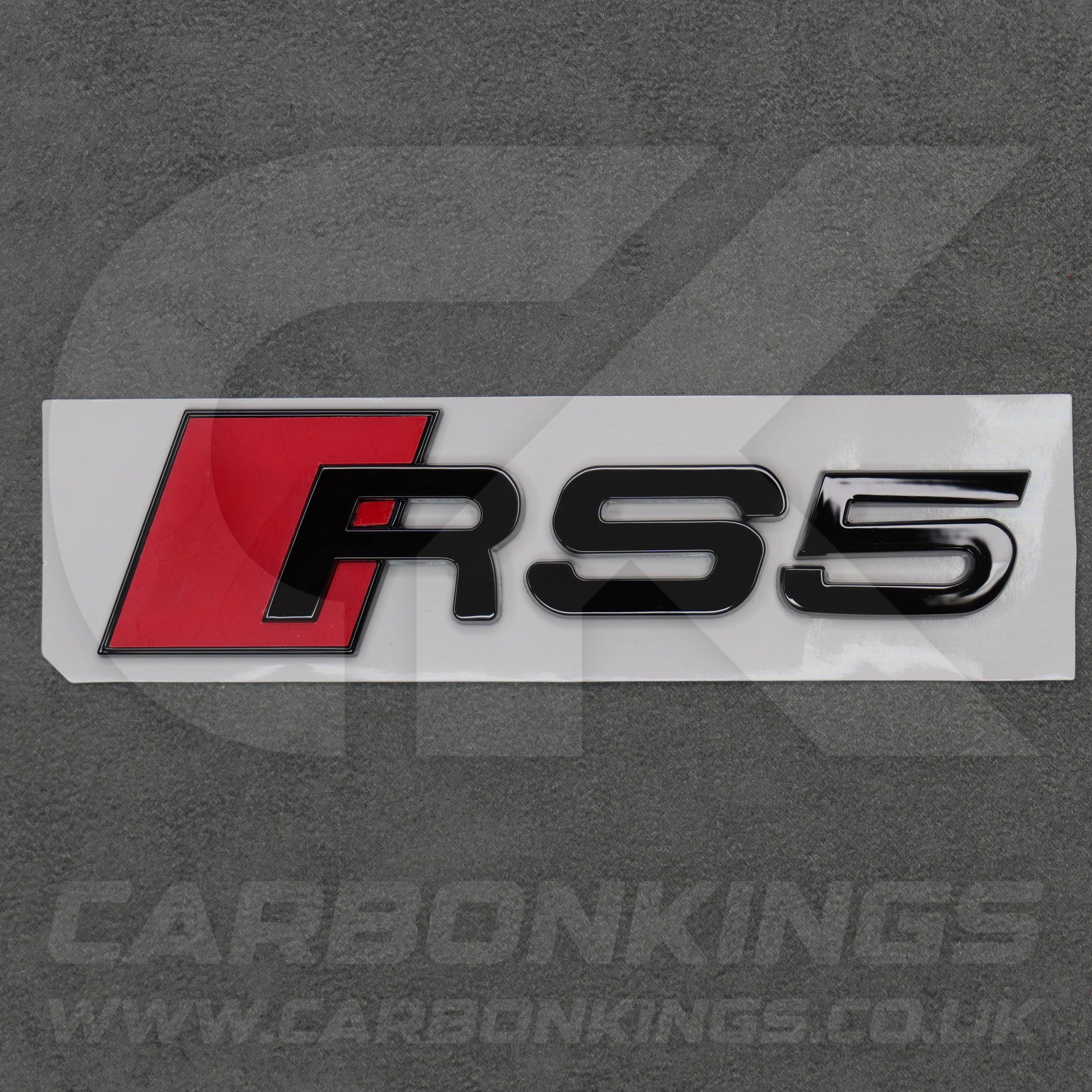 148 x 37mm Audi RS5 Gloss Black Boot Rear Badge Letters Logo Emblem B8 8T B9 B10