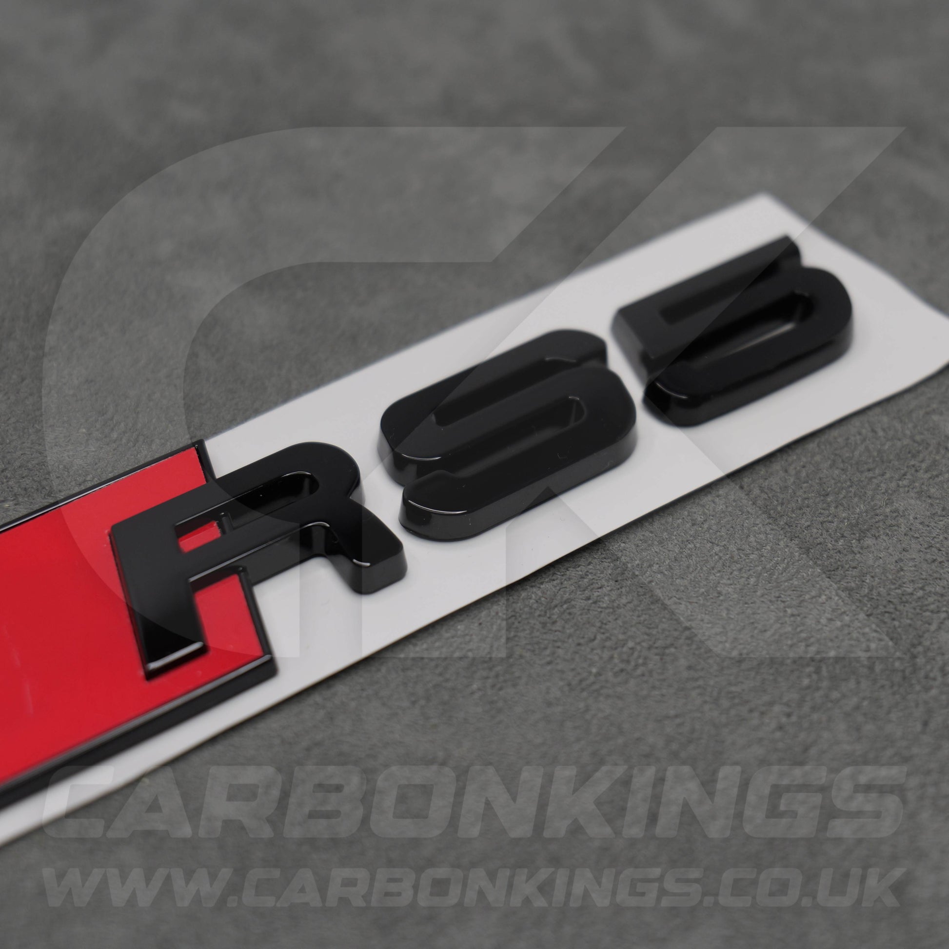 148 x 37mm Audi RS5 Gloss Black Boot Rear Badge Letters Logo Emblem B8 8T B9 B10