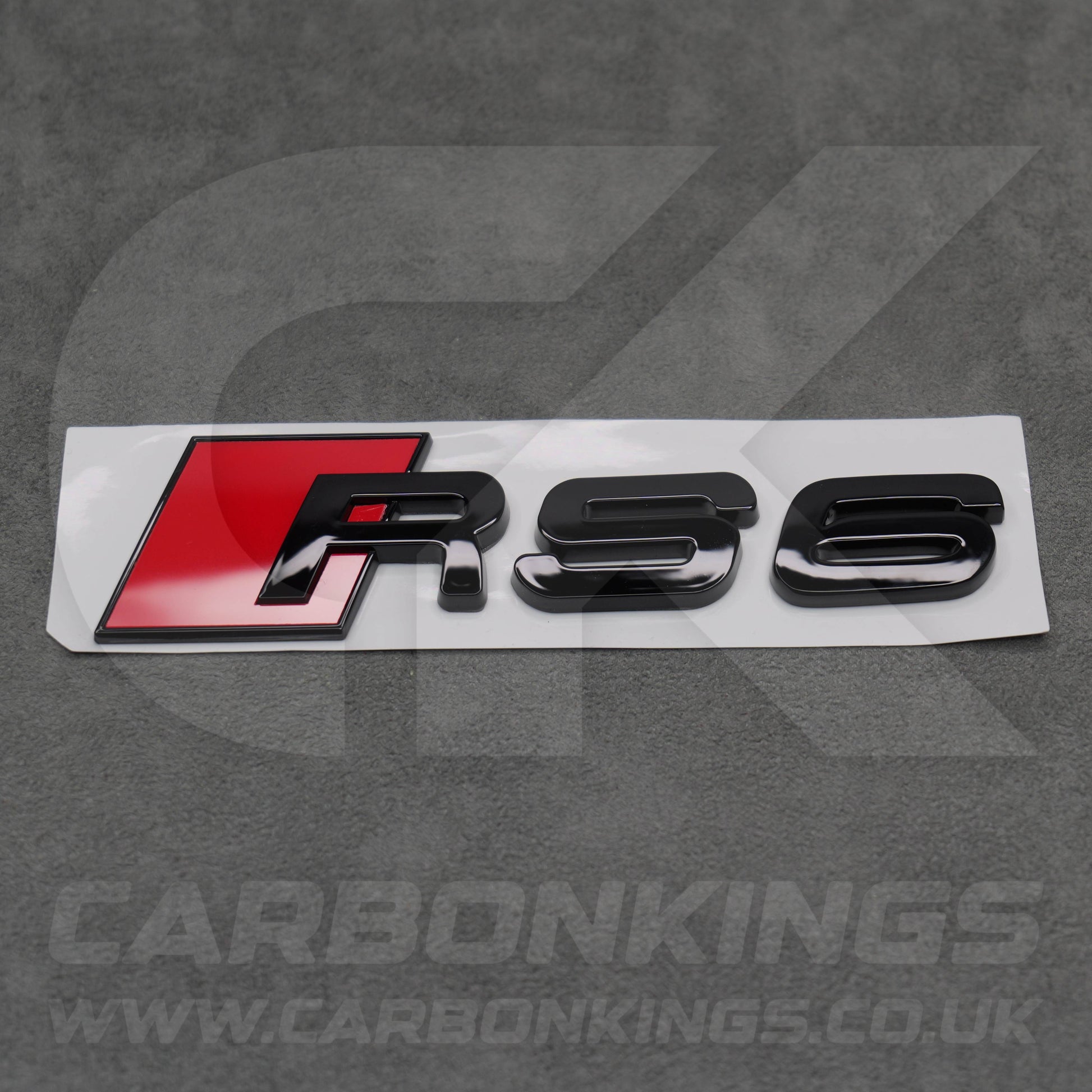 148 x 37mm Audi RS6 Gloss Black Boot Rear Badge Letters Logo Emblem C4 C5 C6 C7 C7.5 C8