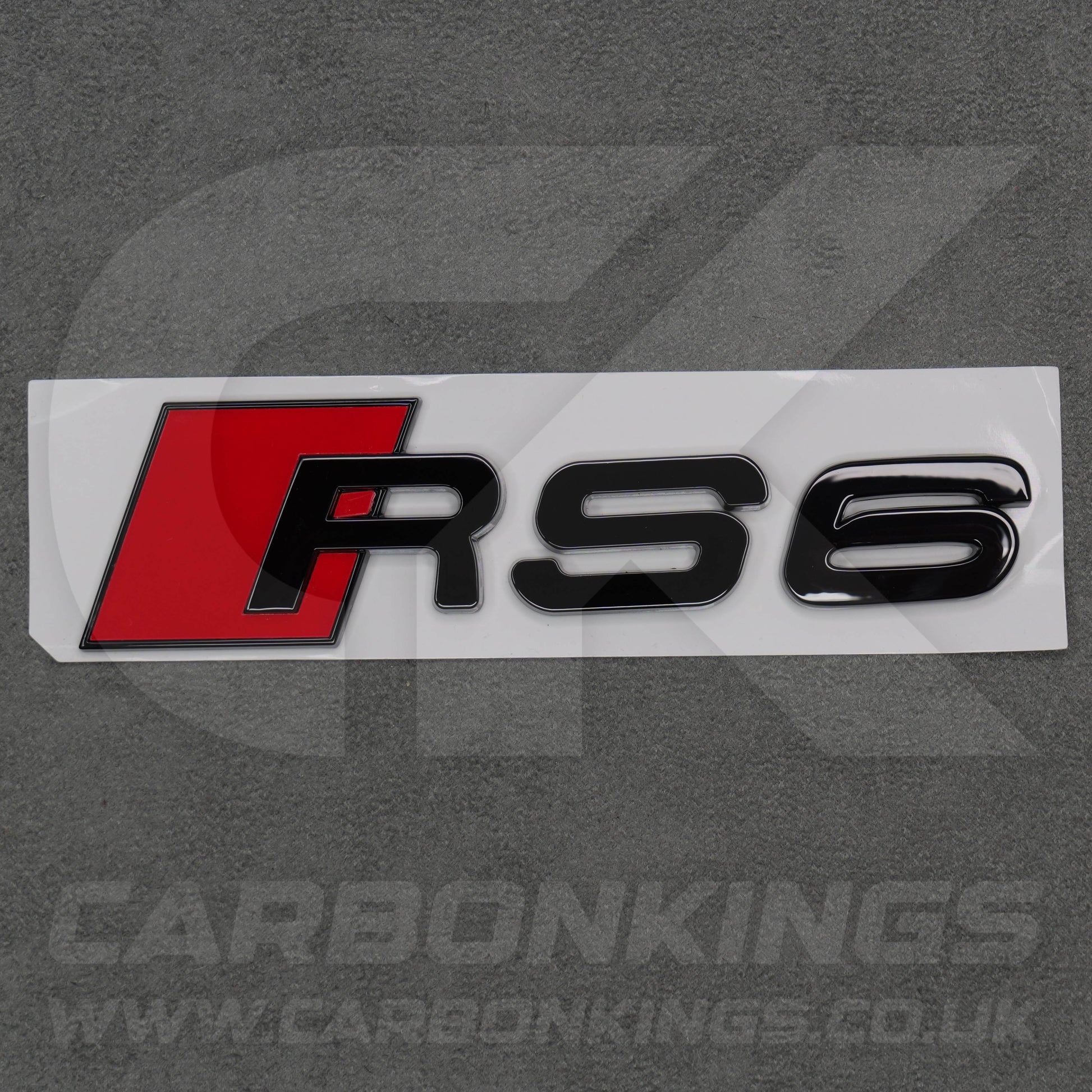148 x 37mm Audi RS6 Gloss Black Boot Rear Badge Letters Logo Emblem C4 C5 C6 C7 C7.5 C8