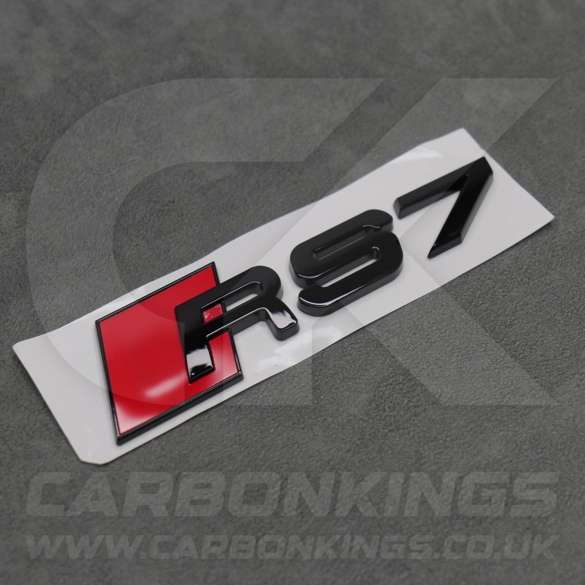 148 x 37mm Audi RS7 Gloss Black Boot Rear Badge Letters Logo Emblem 4G8 4K8