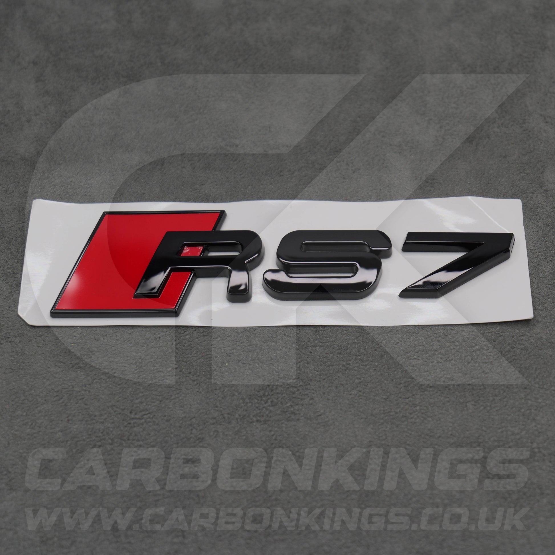 122 x 31mm Audi RS7 Gloss Black Boot Rear Badge Letters Logo Emblem 4G8 4K8