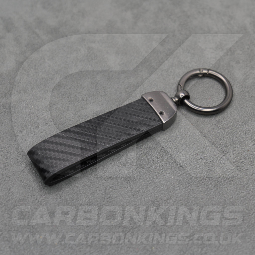 Honda Carbon Fibre Style Key Ring Chain Car Civic Jazz HR-V CR-V ZR-V E e:Ny1
