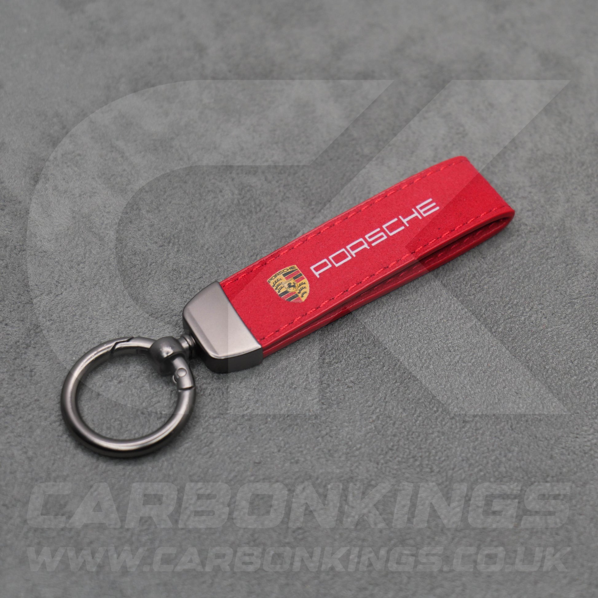 Porsche Suede Key Ring Chain 911 918 718 Carerra Cayman Macan Cayenne GTS GT3