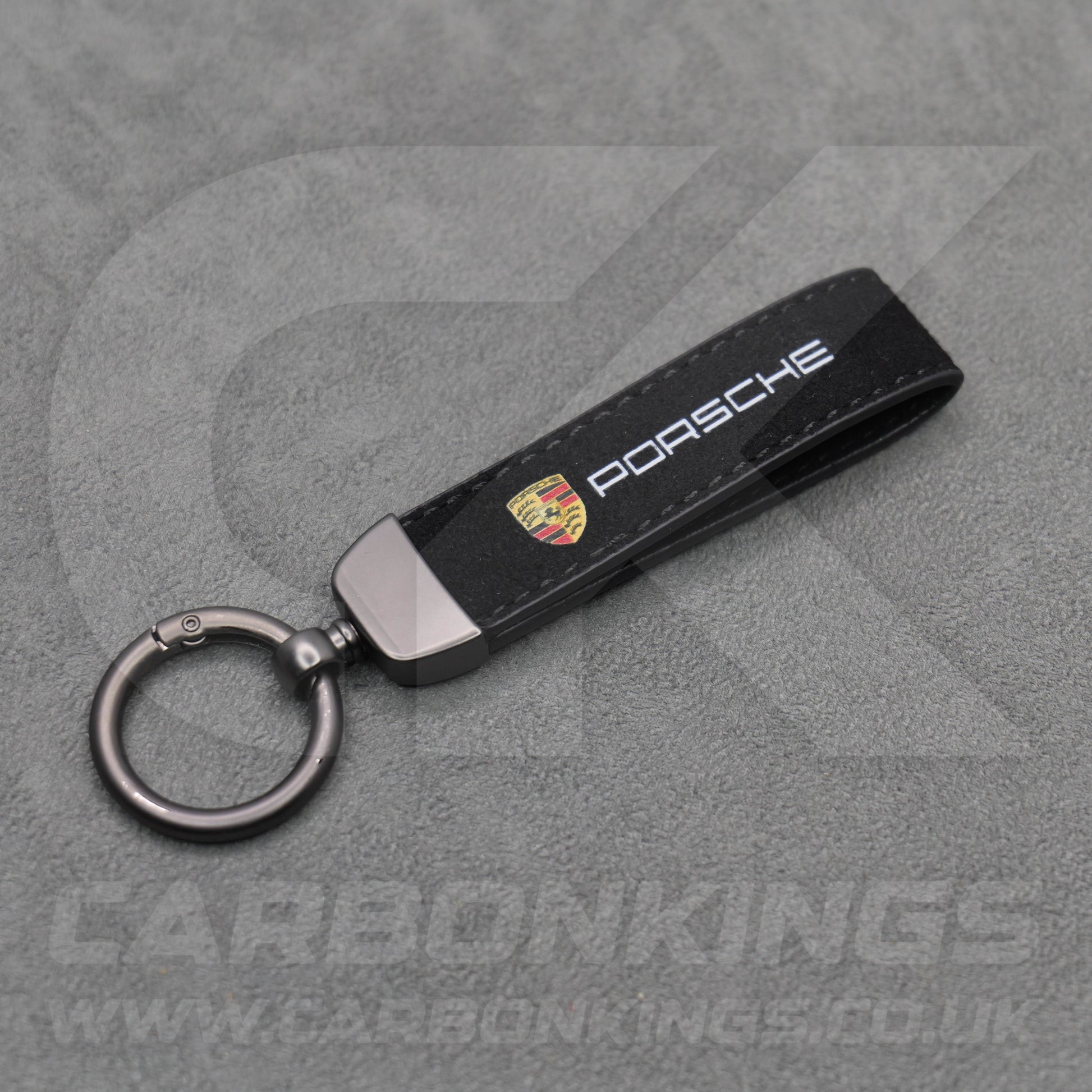 Porsche Suede Key Ring Chain 911 918 718 Carerra Cayman Macan Cayenne GTS GT3