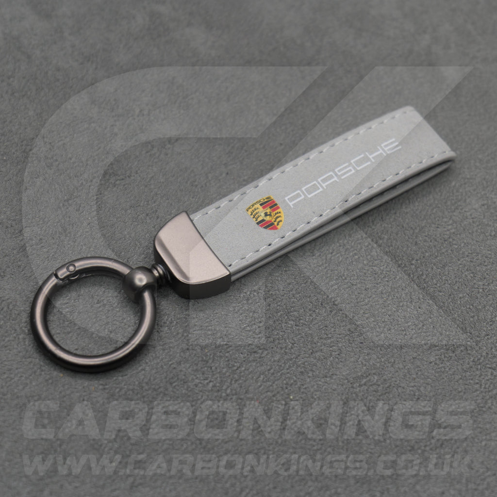 Porsche Suede Key Ring Chain 911 918 718 Carerra Cayman Macan Cayenne GTS GT3