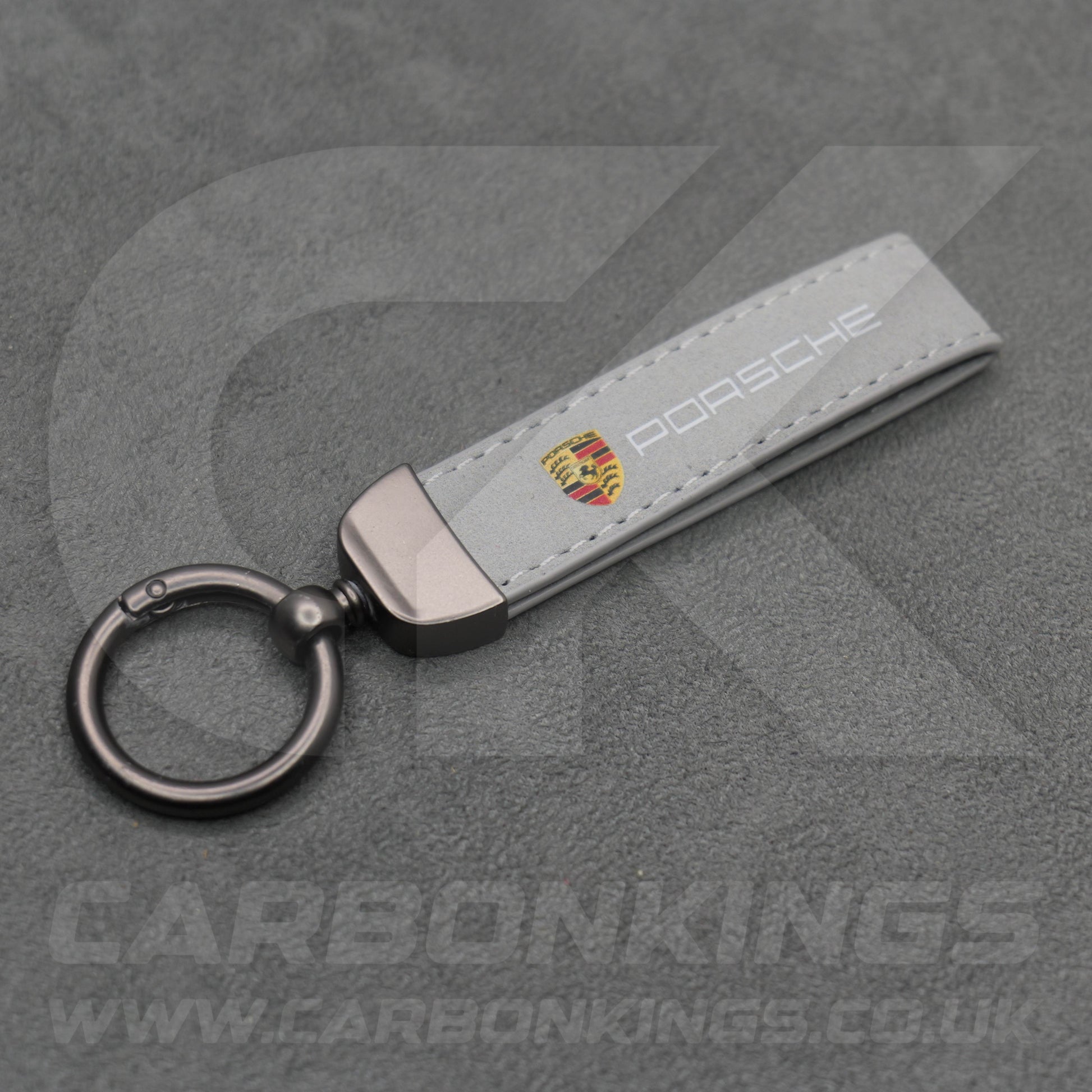 Porsche Suede Key Ring Chain 911 918 718 Carerra Cayman Macan Cayenne GTS GT3