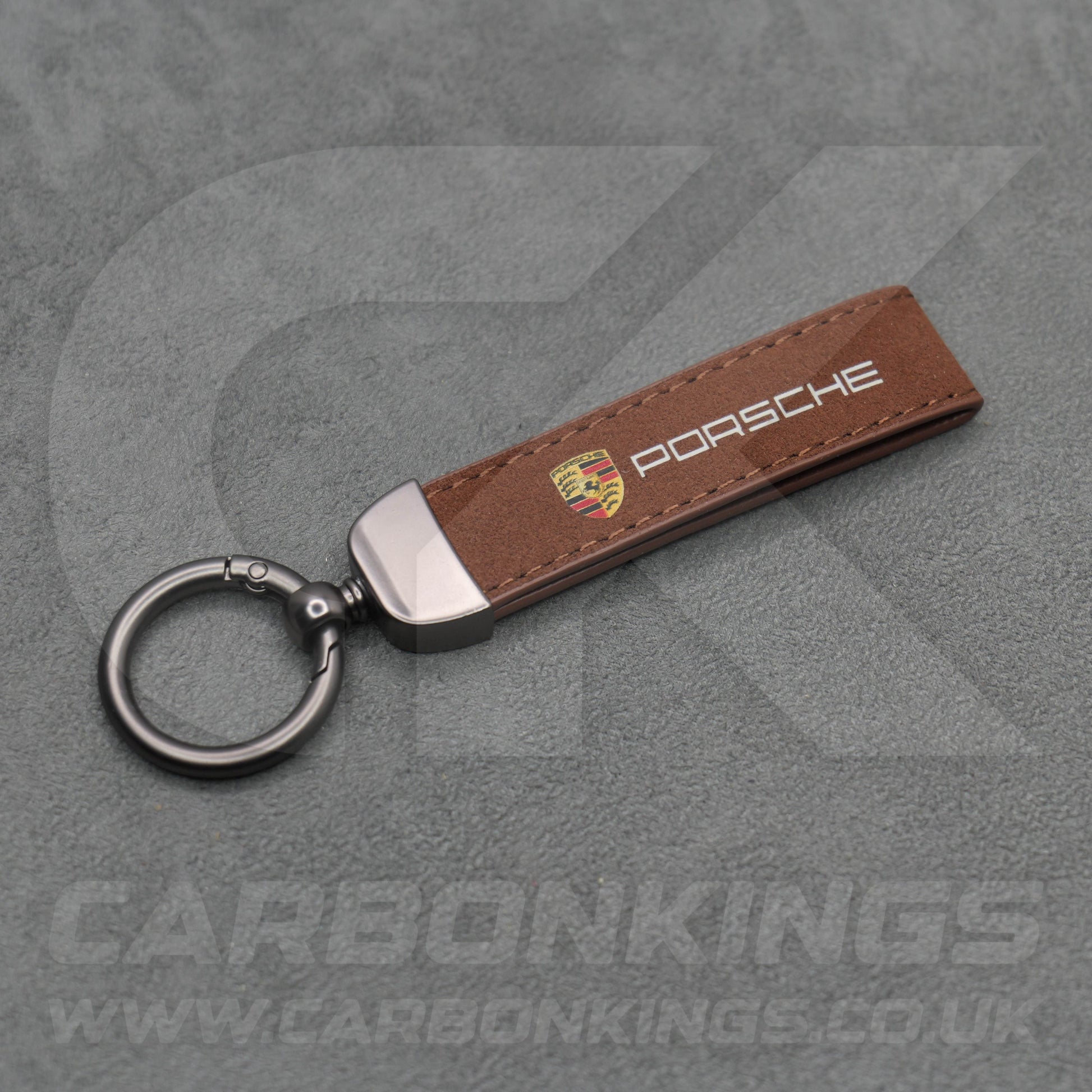 Porsche Suede Key Ring Chain 911 918 718 Carerra Cayman Macan Cayenne GTS GT3