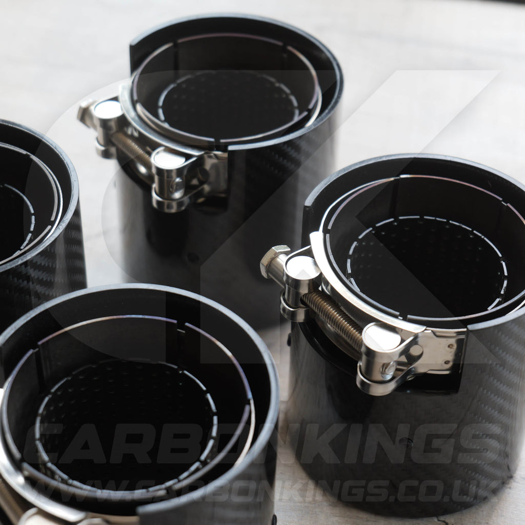 BMW M Performance Carbon Fibre Black Exhaust Tips M2 M3 M4 M5 F80 F82 F83 F87 F10 M5