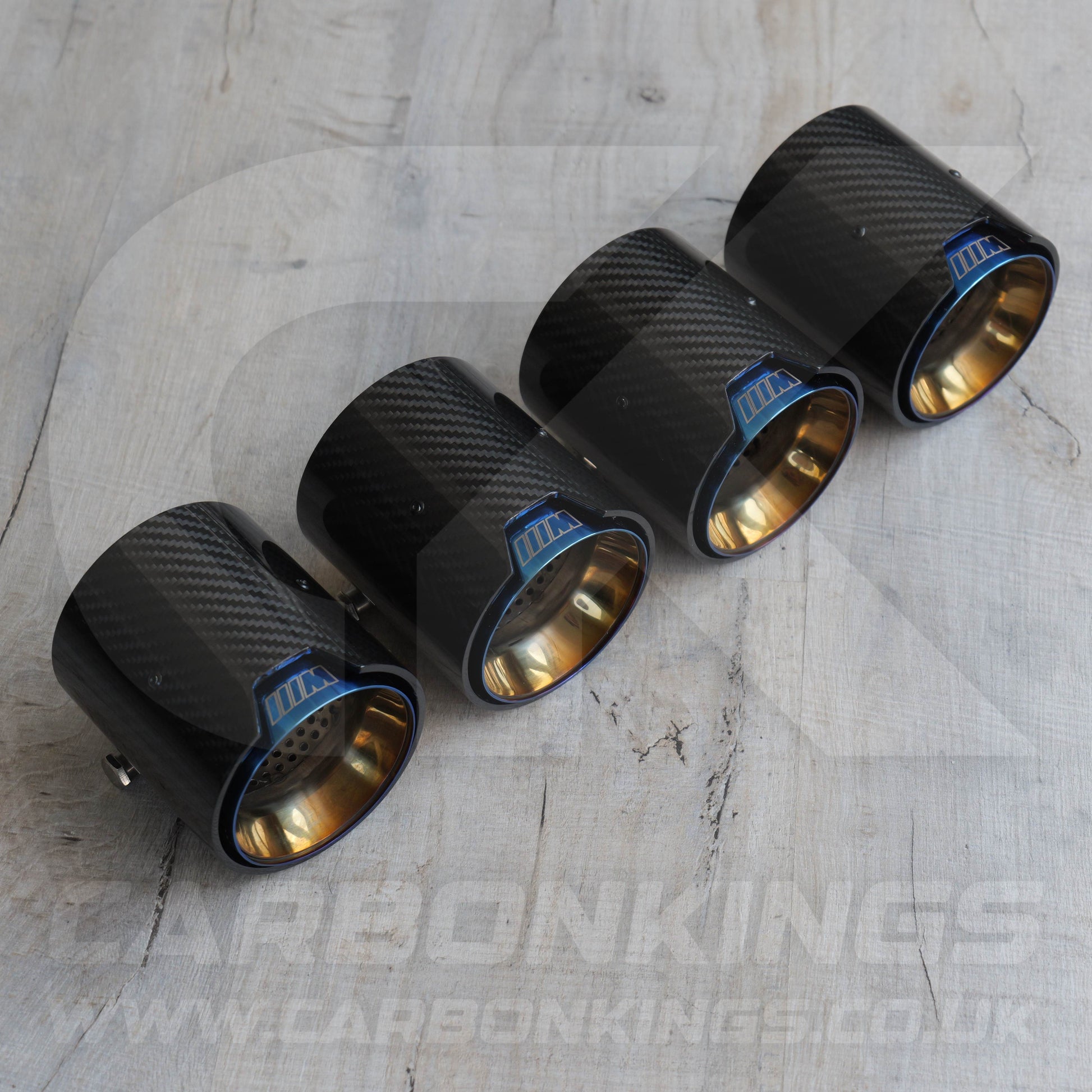 BMW M Performance Carbon Fibre Burnt Blue Exhaust Tips M2 M3 M4 M5 F80 F82 F83 F87 F10 M5