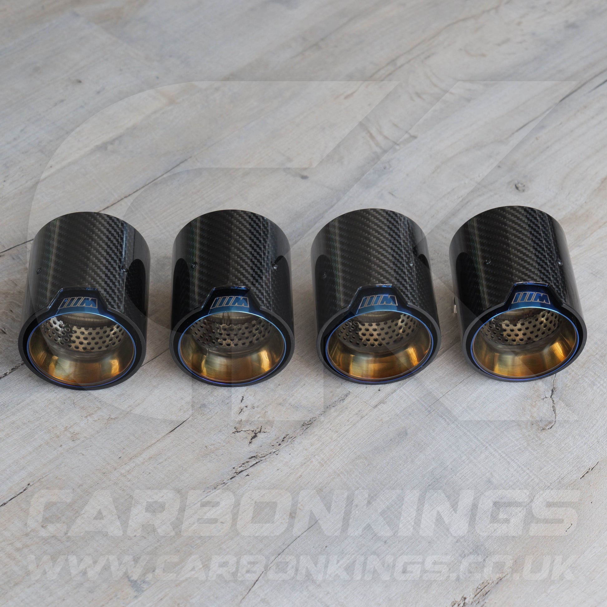 BMW M Performance Carbon Fibre Burnt Blue Exhaust Tips M2 M3 M4 M5 F80 F82 F83 F87 F10 M5