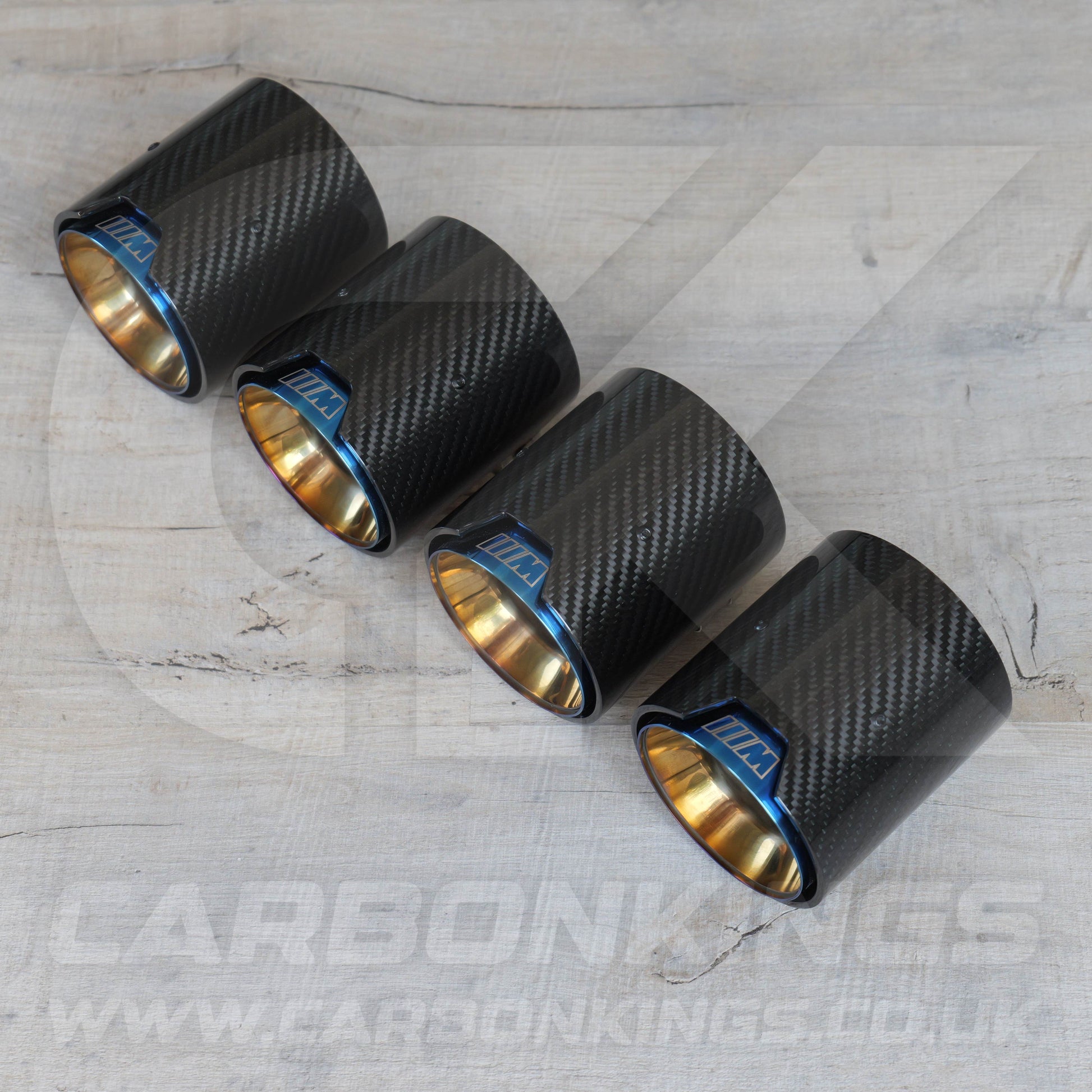 BMW M Performance Carbon Fibre Burnt Blue Exhaust Tips M2 M3 M4 M5 F80 F82 F83 F87 F10 M5