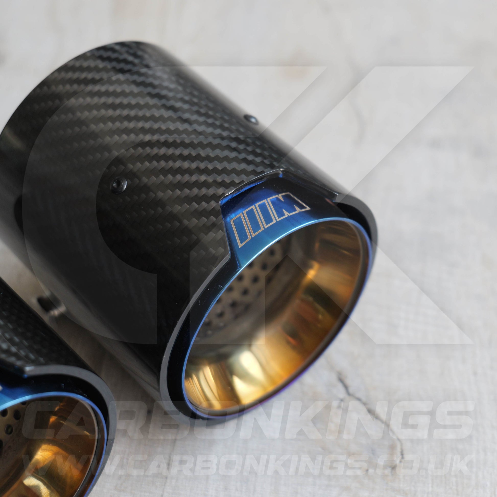 BMW M Performance Carbon Fibre Burnt Blue Exhaust Tips M2 M3 M4 M5 F80 F82 F83 F87 F10 M5
