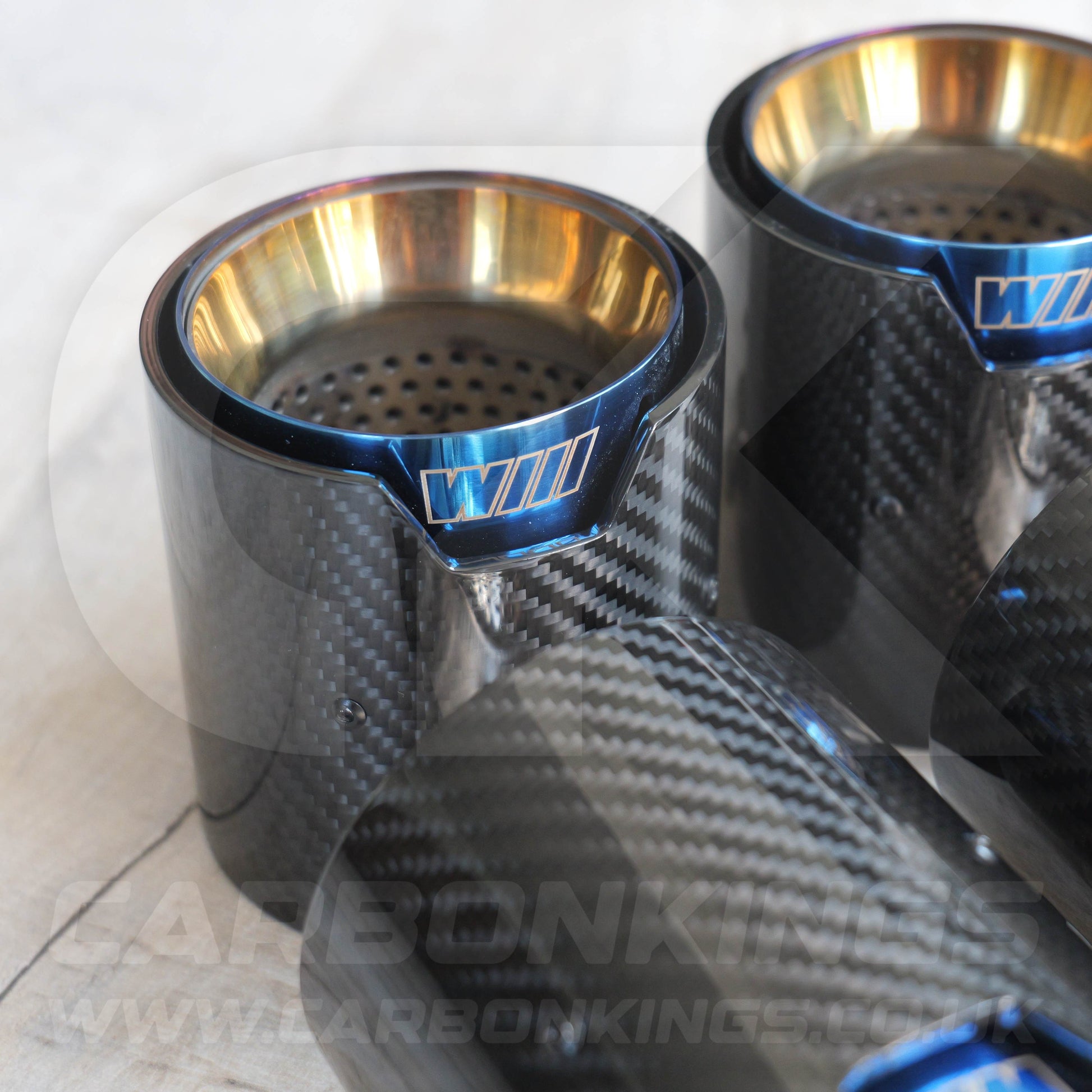 BMW M Performance Carbon Fibre Burnt Blue Exhaust Tips M2 M3 M4 M5 F80 F82 F83 F87 F10 M5